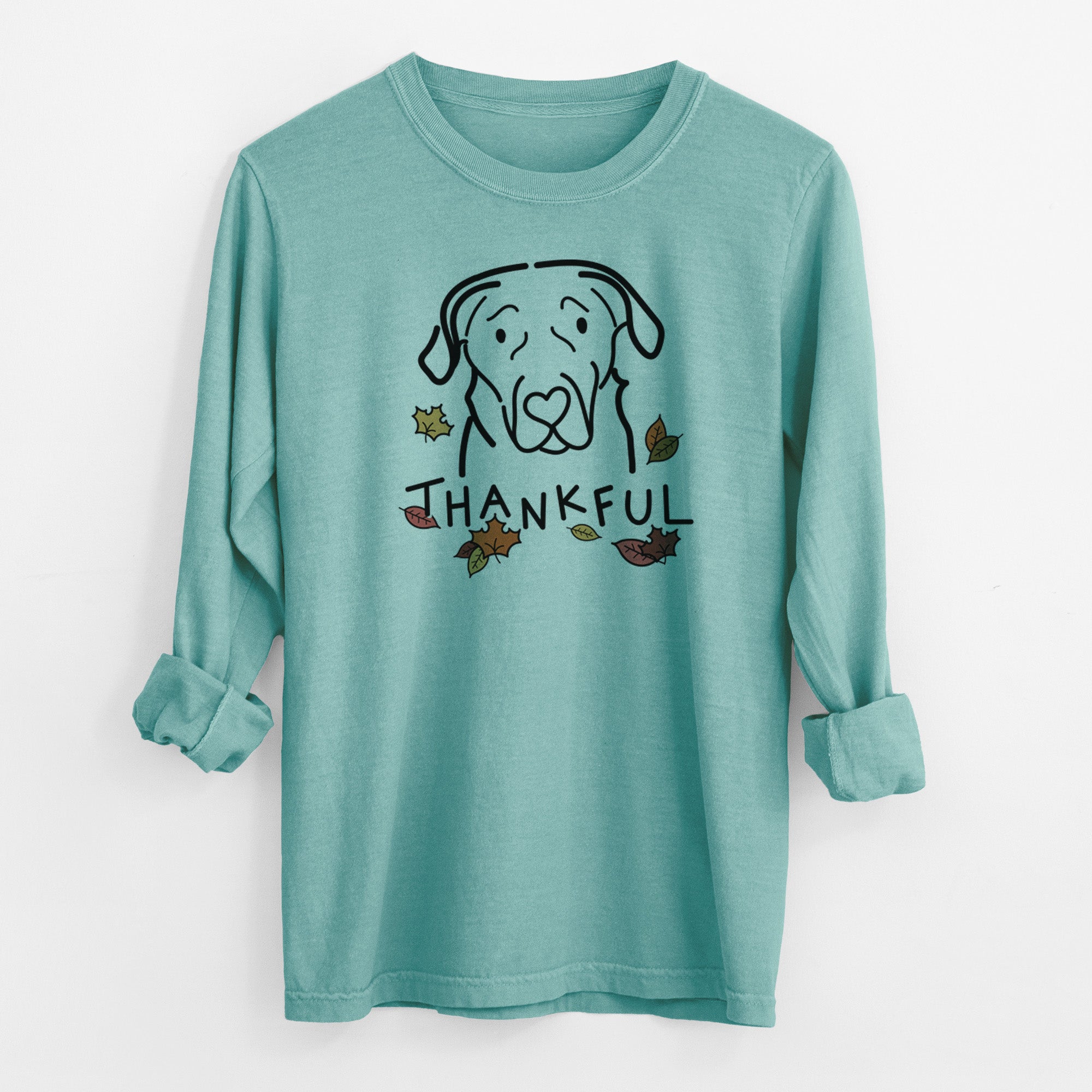 Thankful English Labrador - Men's Heavyweight 100% Cotton Long Sleeve