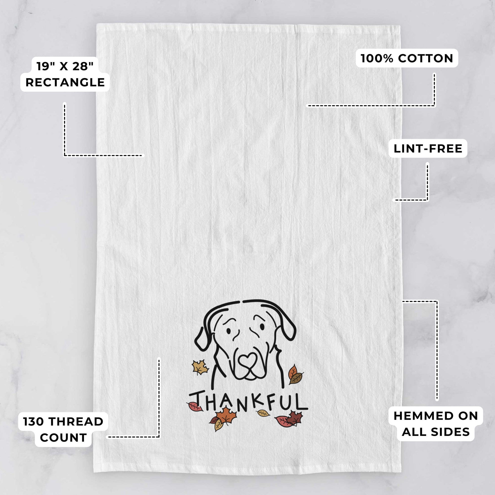 Thankful English Labrador - Tea Towel