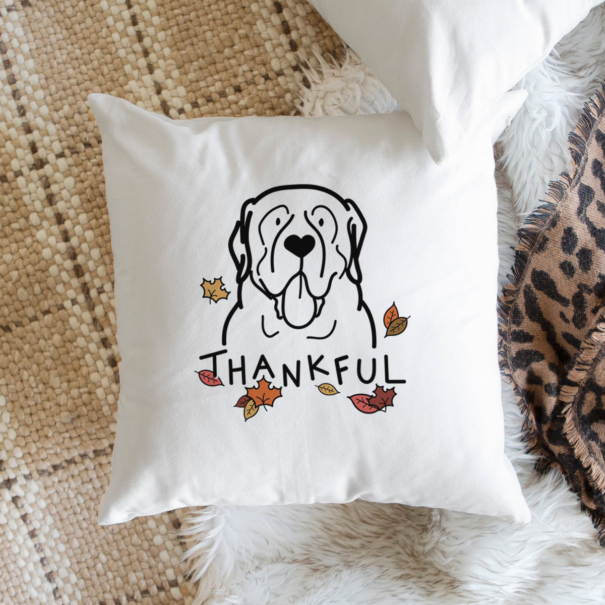 Love Always English Mastiff - Throw Pillow Cover