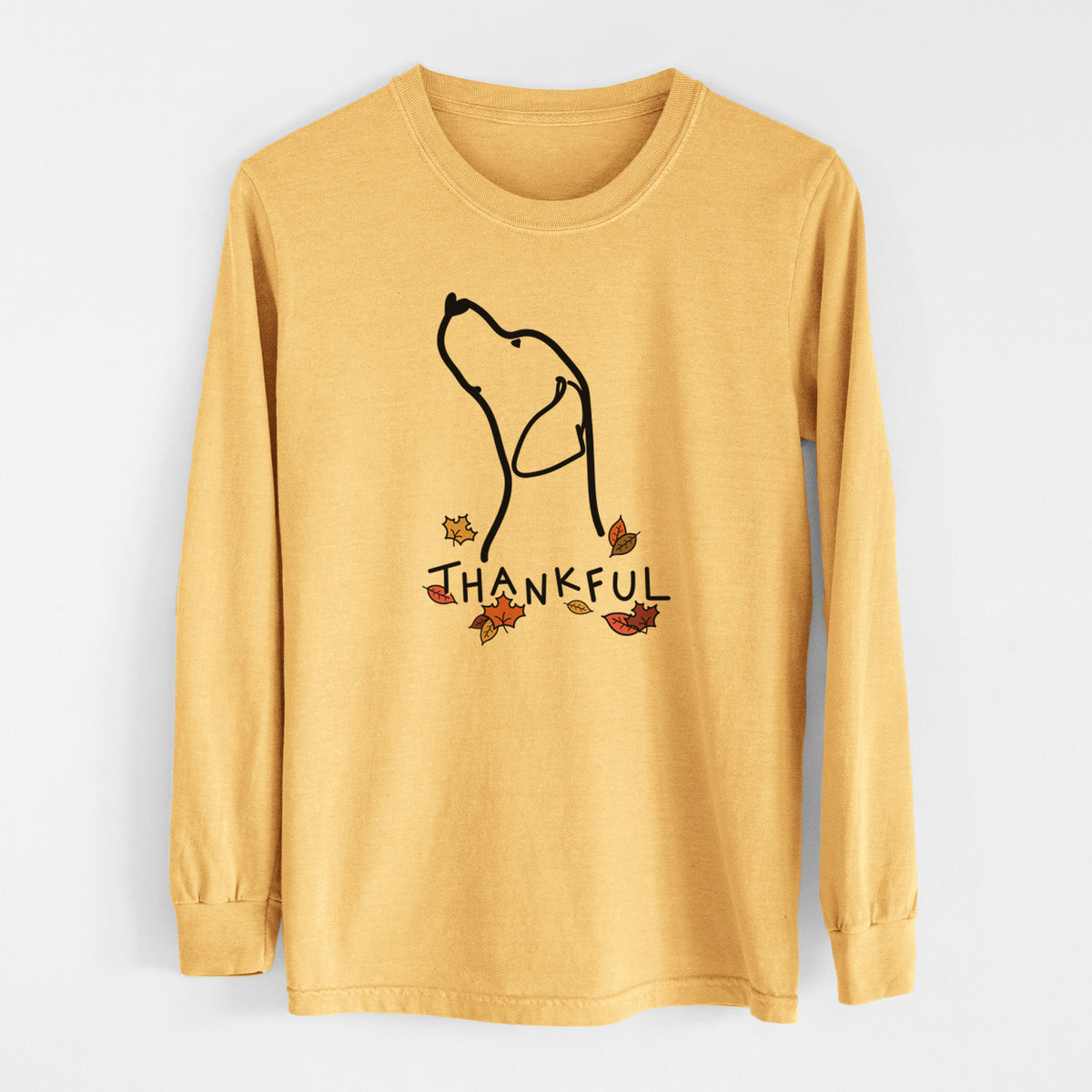 Thankful English Pointer Profile - Men&#39;s Heavyweight 100% Cotton Long Sleeve