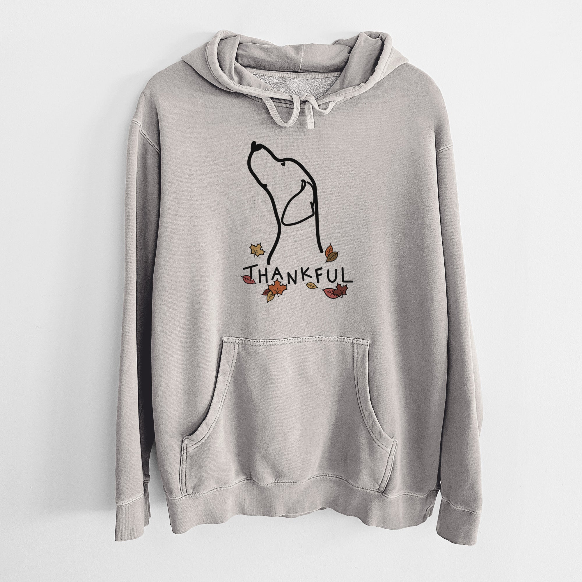 Thankful English Pointer Profile - Unisex Pigment Dyed Hoodie