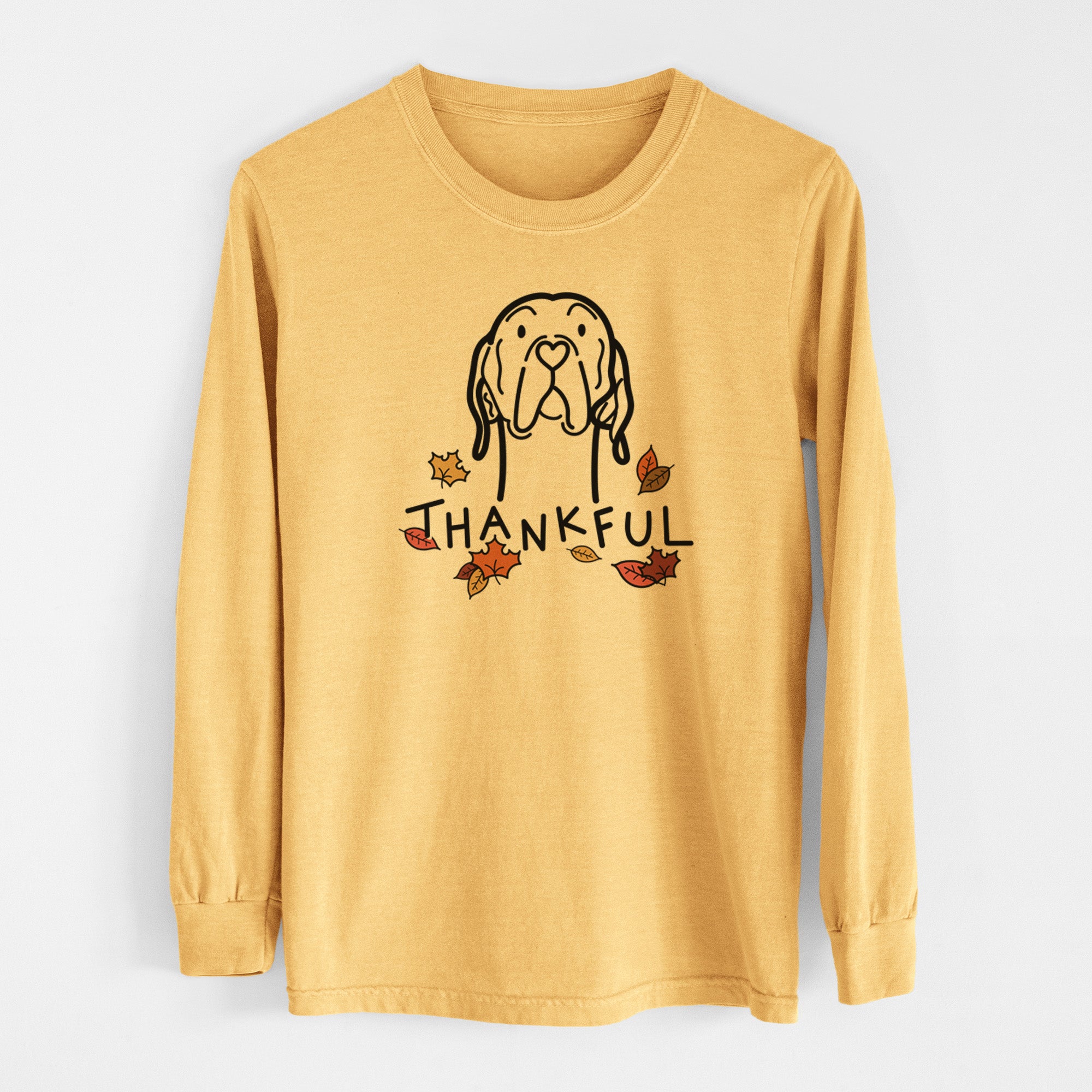 Thankful English Pointer - Men's Heavyweight 100% Cotton Long Sleeve