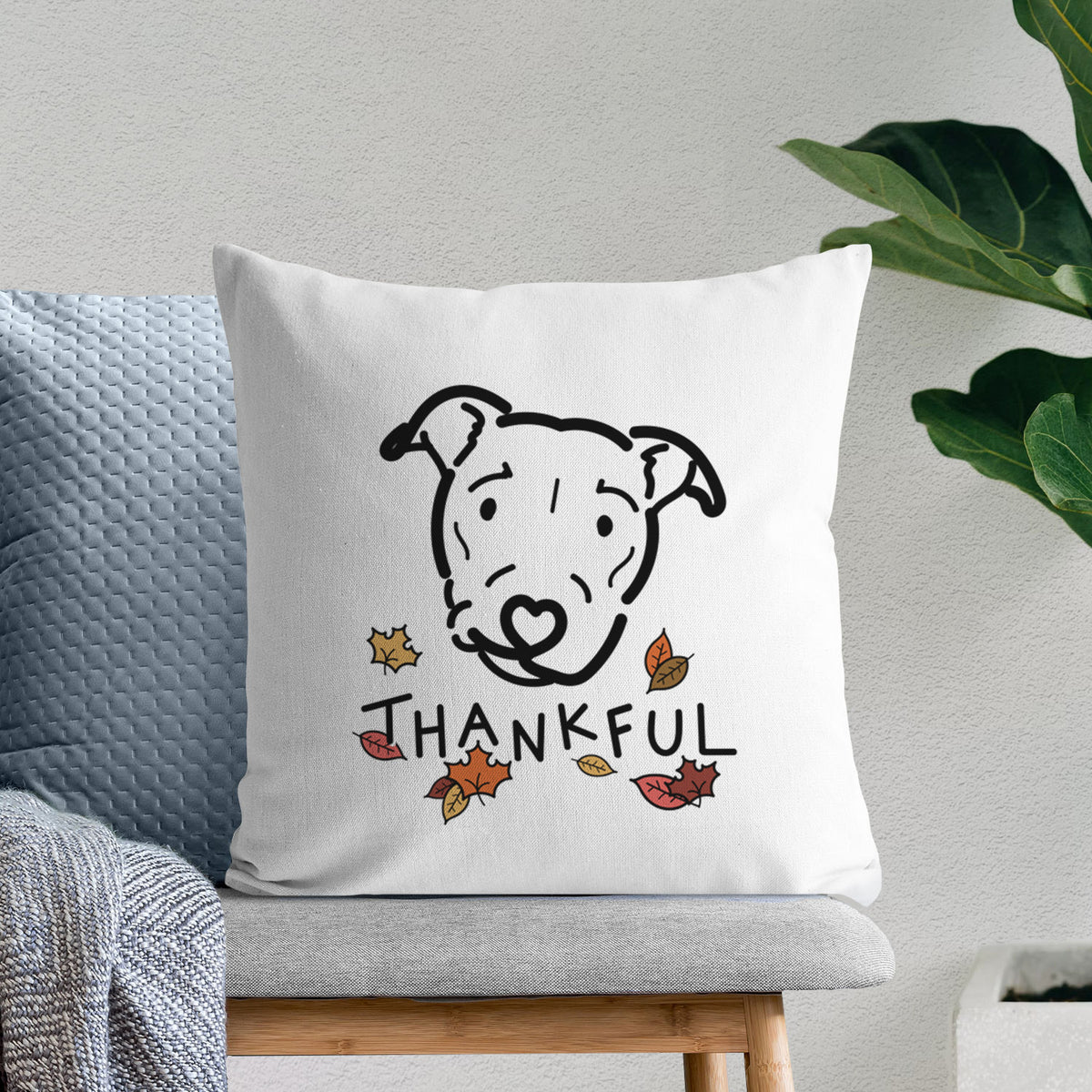 Love Always Pitbull Mix - Ernie -  Throw Pillow Cover
