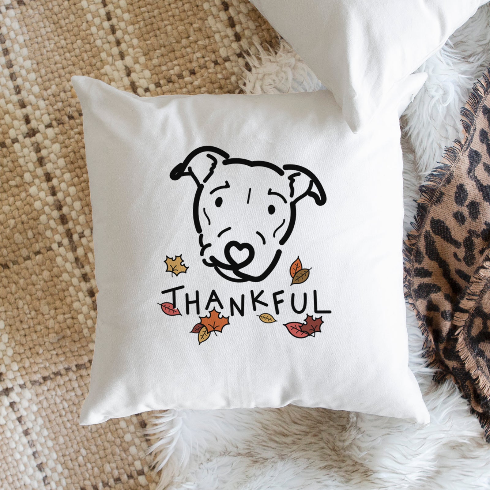 Love Always Pitbull Mix - Ernie -  Throw Pillow Cover