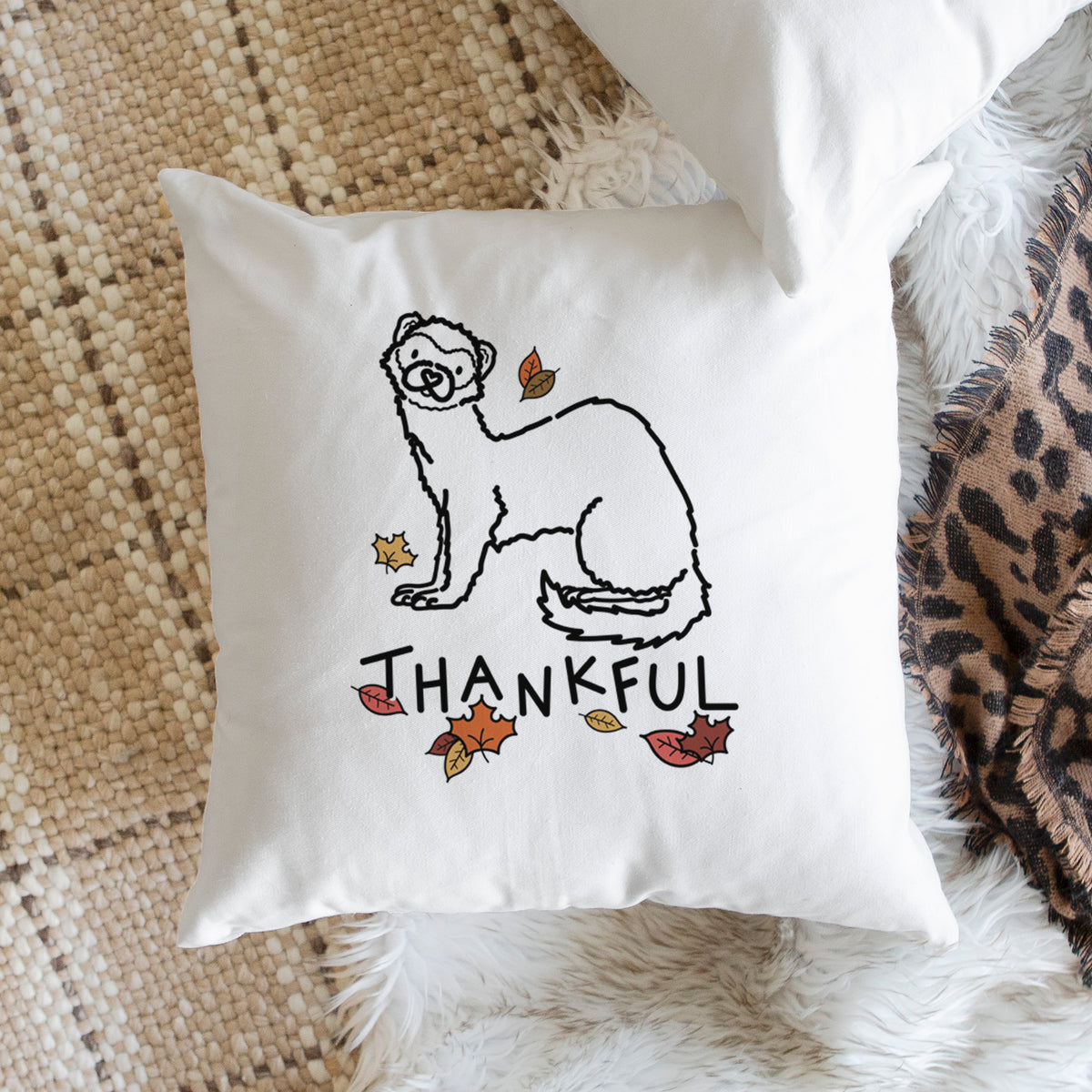 Love Always Ferret - Fern -  Throw Pillow Cover