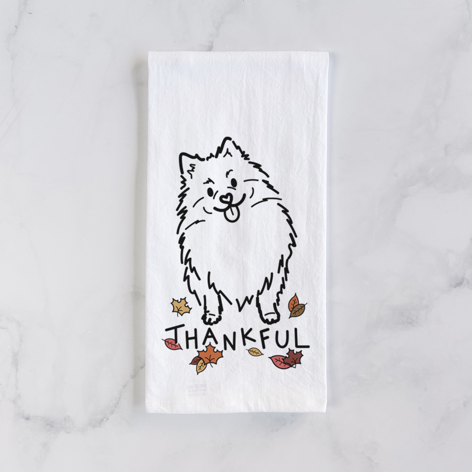 Thankful Pomeranian - Fern - Tea Towel