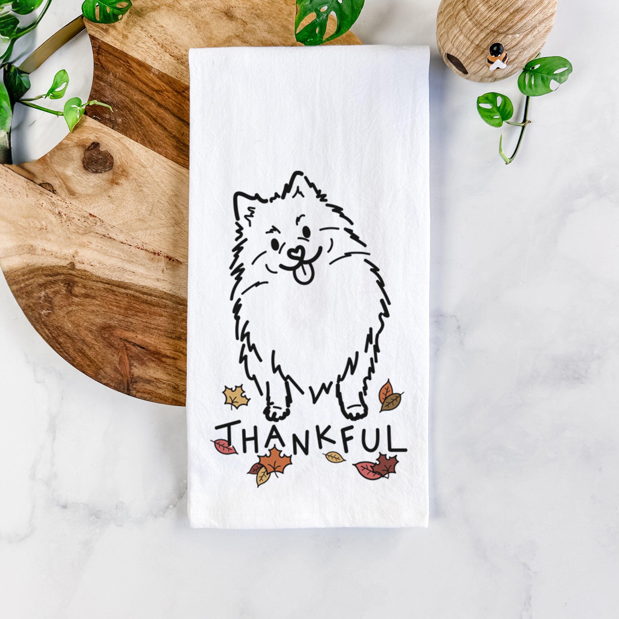 Thankful Pomeranian - Fern - Tea Towel