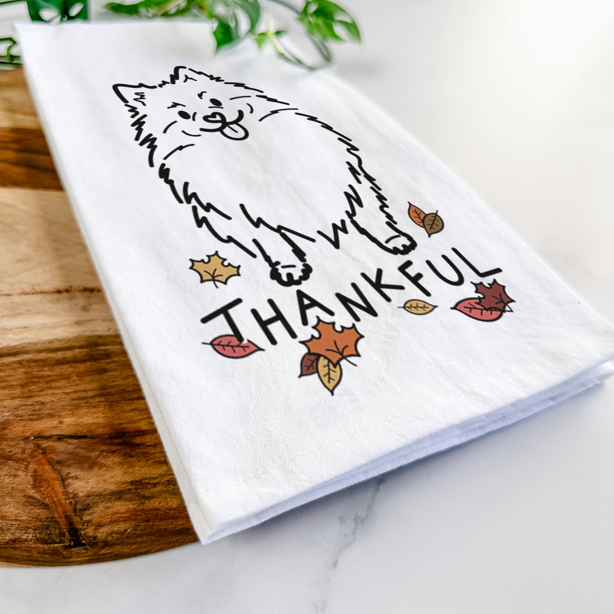 Thankful Pomeranian - Fern - Tea Towel