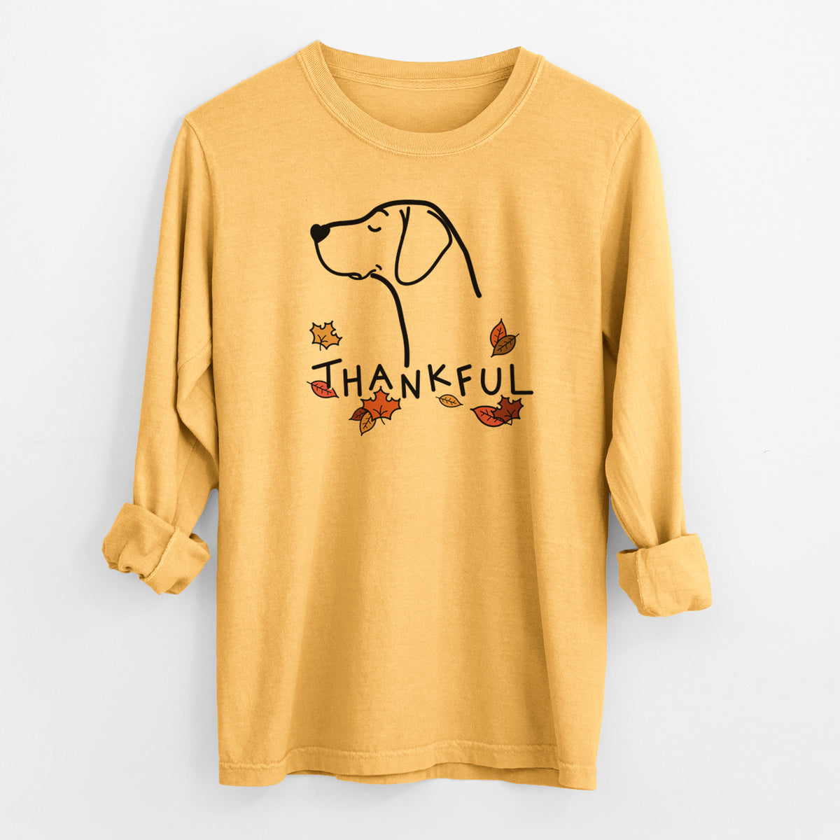 Thankful German Shorthaired Pointer - Men's Heavyweight 100% Cotton Long Sleeve
