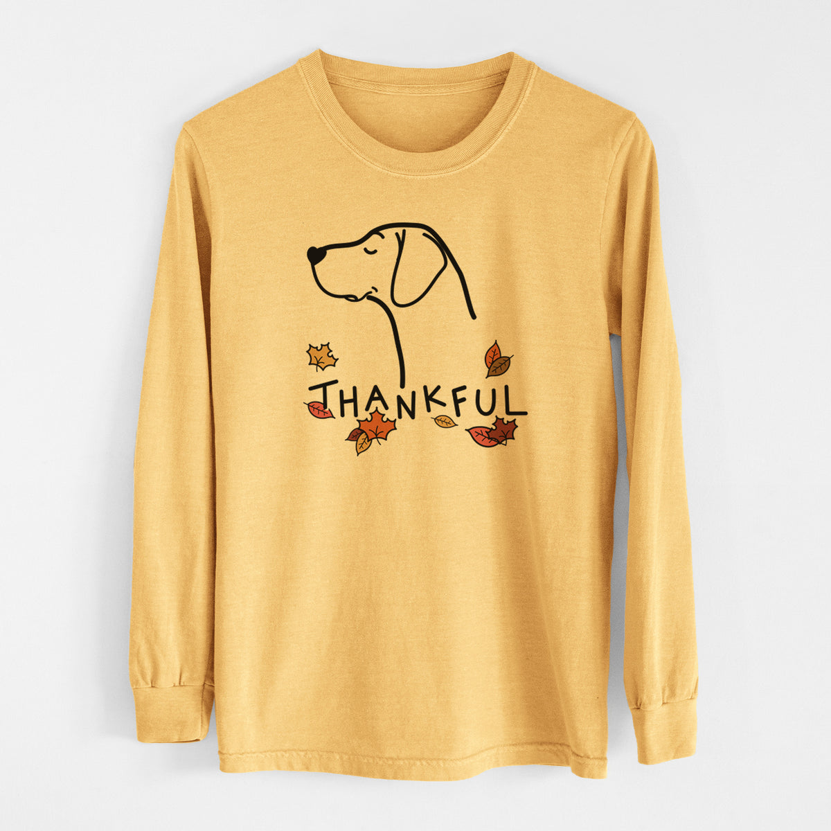 Thankful German Shorthaired Pointer - Men&#39;s Heavyweight 100% Cotton Long Sleeve