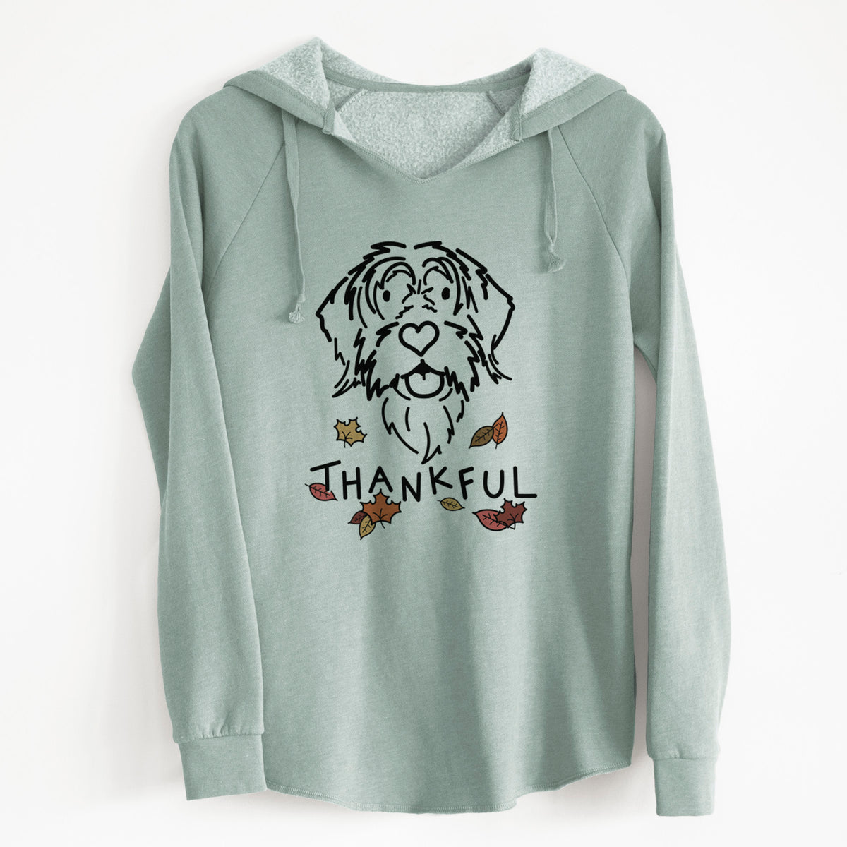 Thankful Wirehaird Pointing Griffon - Gary - Cali Wave Hooded Sweatshirt