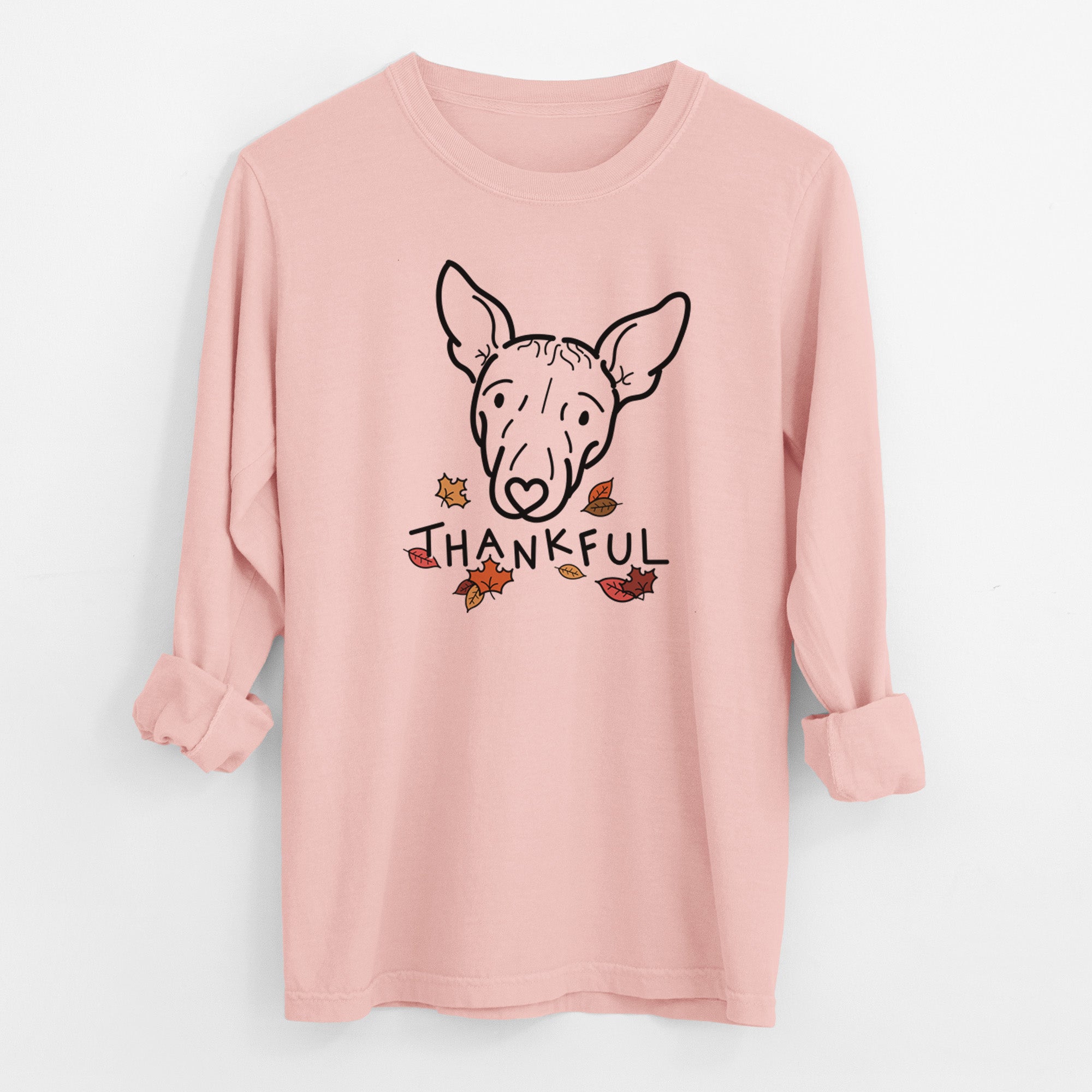 Thankful American Hairless Terrier - Georgia - Men's Heavyweight 100% Cotton Long Sleeve