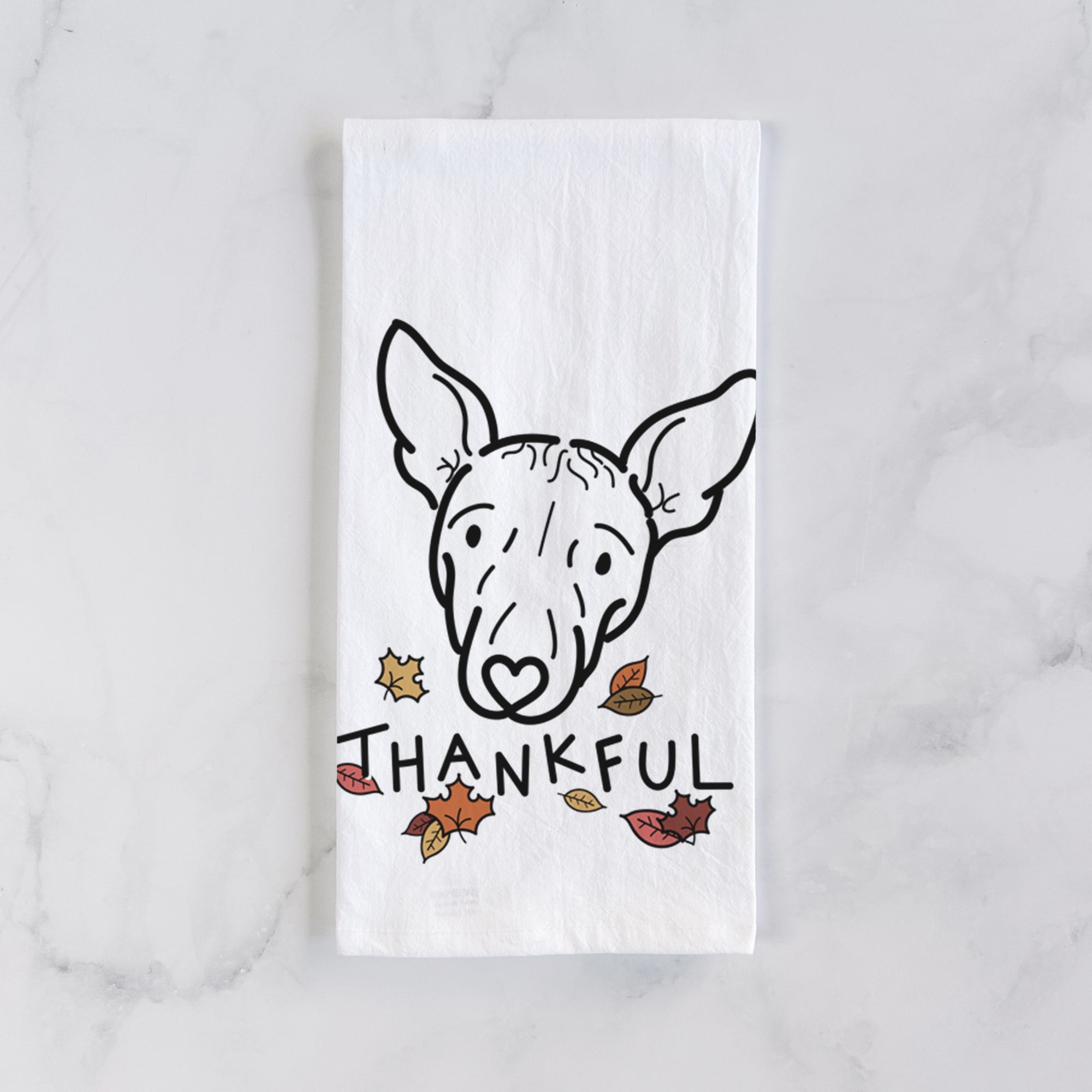 Thankful American Hairless Terrier - Georgia - Tea Towel