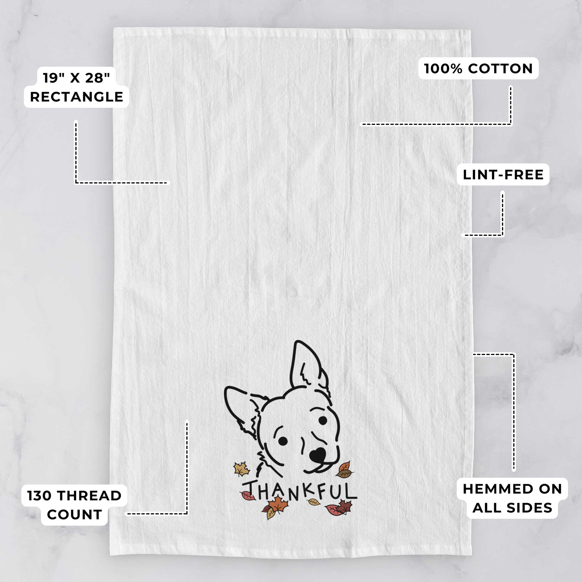 Thankful Chihuahua Mix - GiGi - Tea Towel