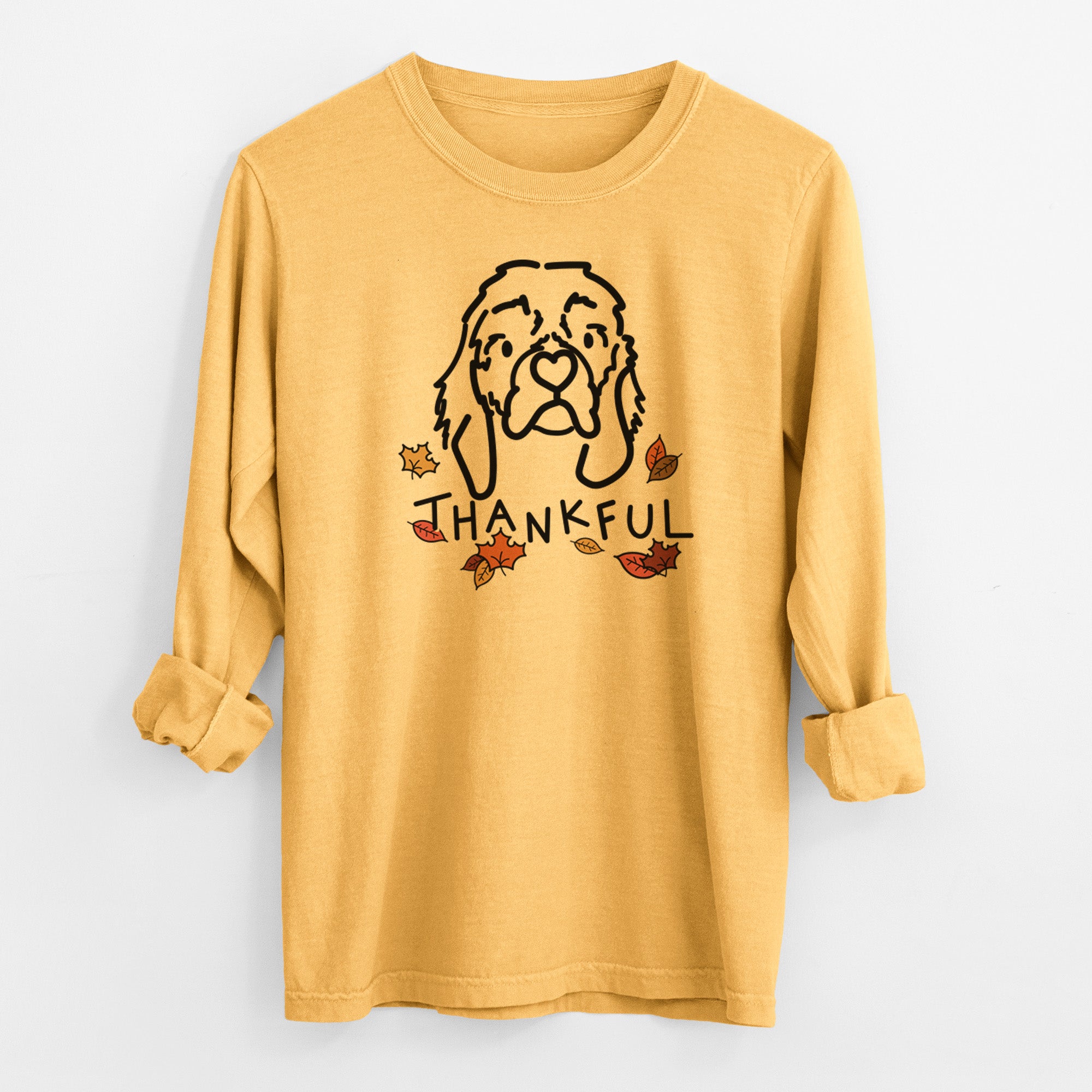 Thankful Cocker Spaniel - GiGi - Men's Heavyweight 100% Cotton Long Sleeve