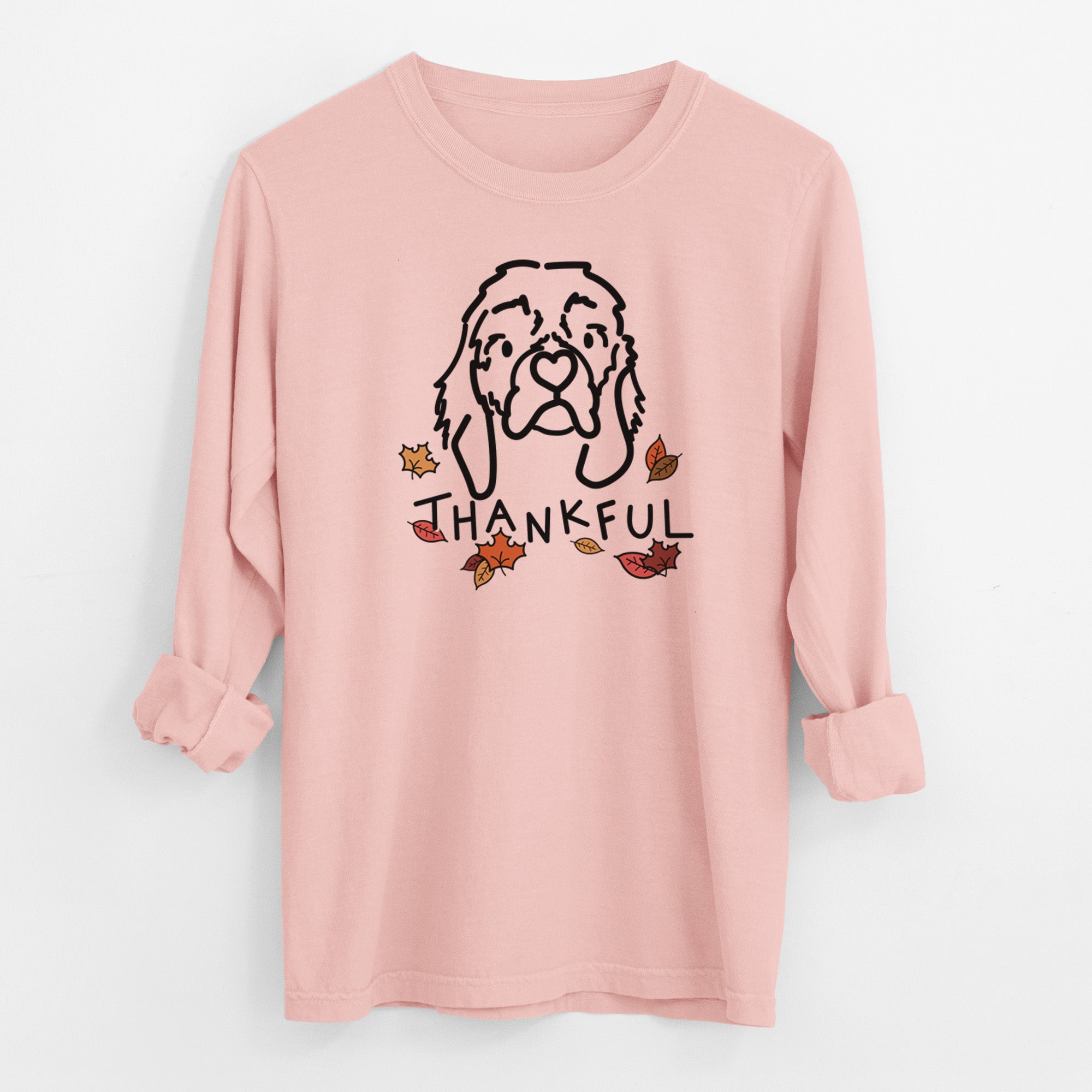 Thankful Cocker Spaniel - GiGi - Men's Heavyweight 100% Cotton Long Sleeve