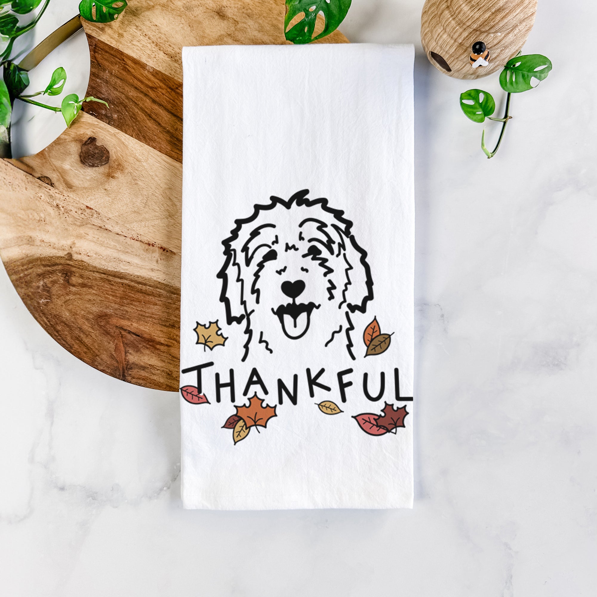 Thankful Goldendoodle - Tea Towel