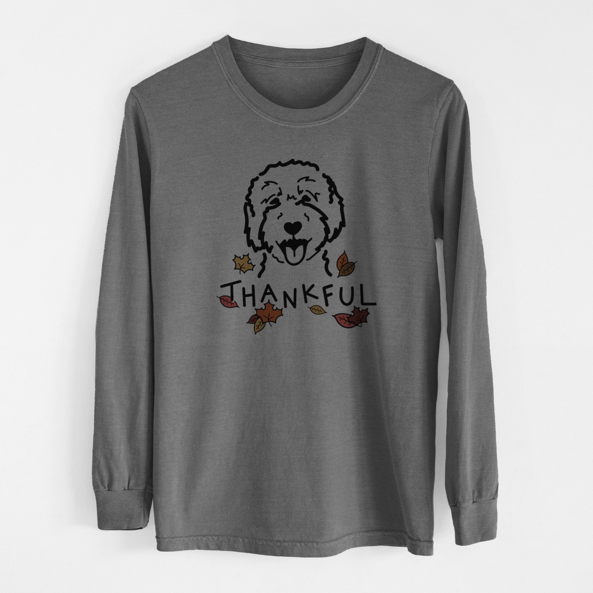 Thankful Goldendoodle 2 - Men's Heavyweight 100% Cotton Long Sleeve