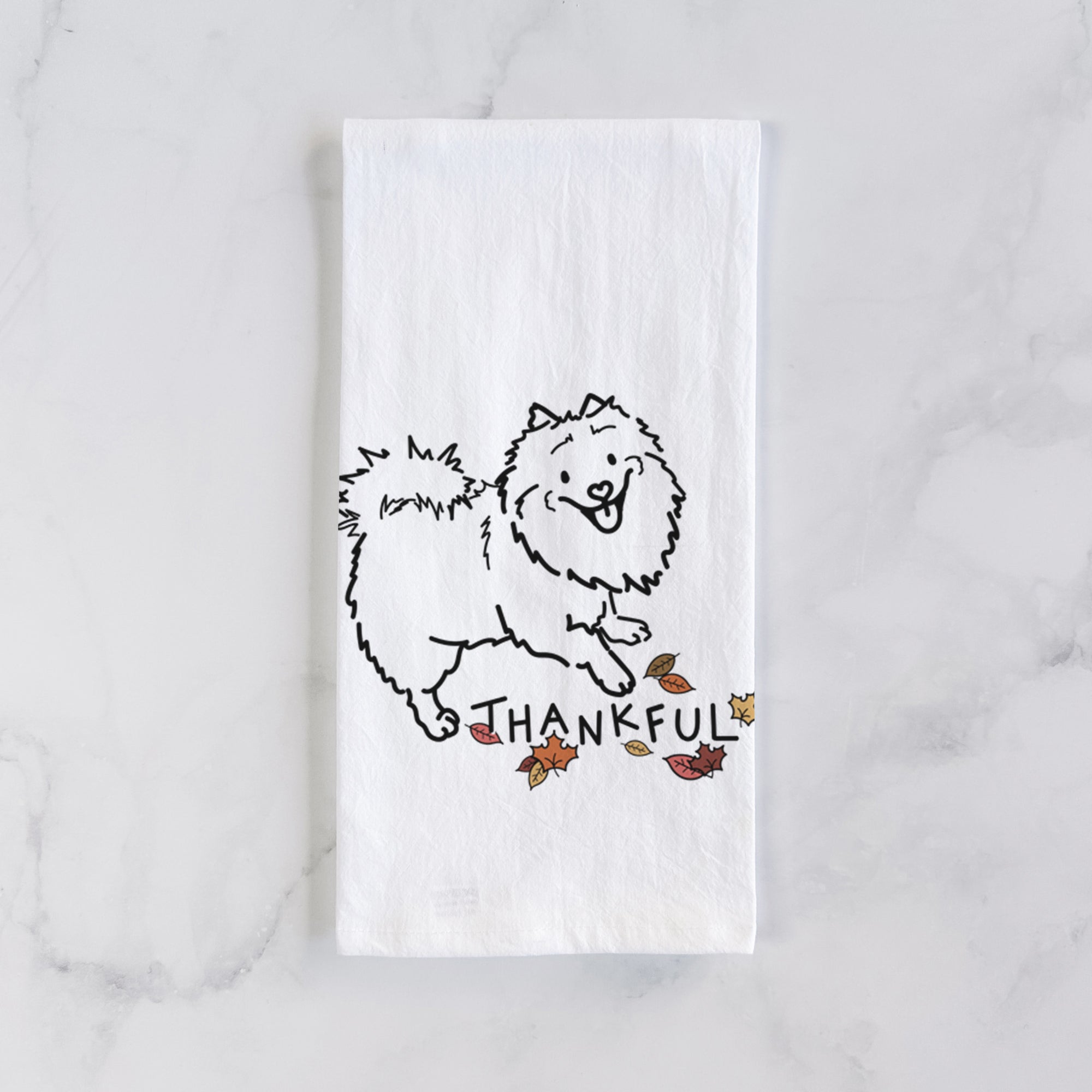 Thankful Pomeranian Mix - Goldie - Tea Towel