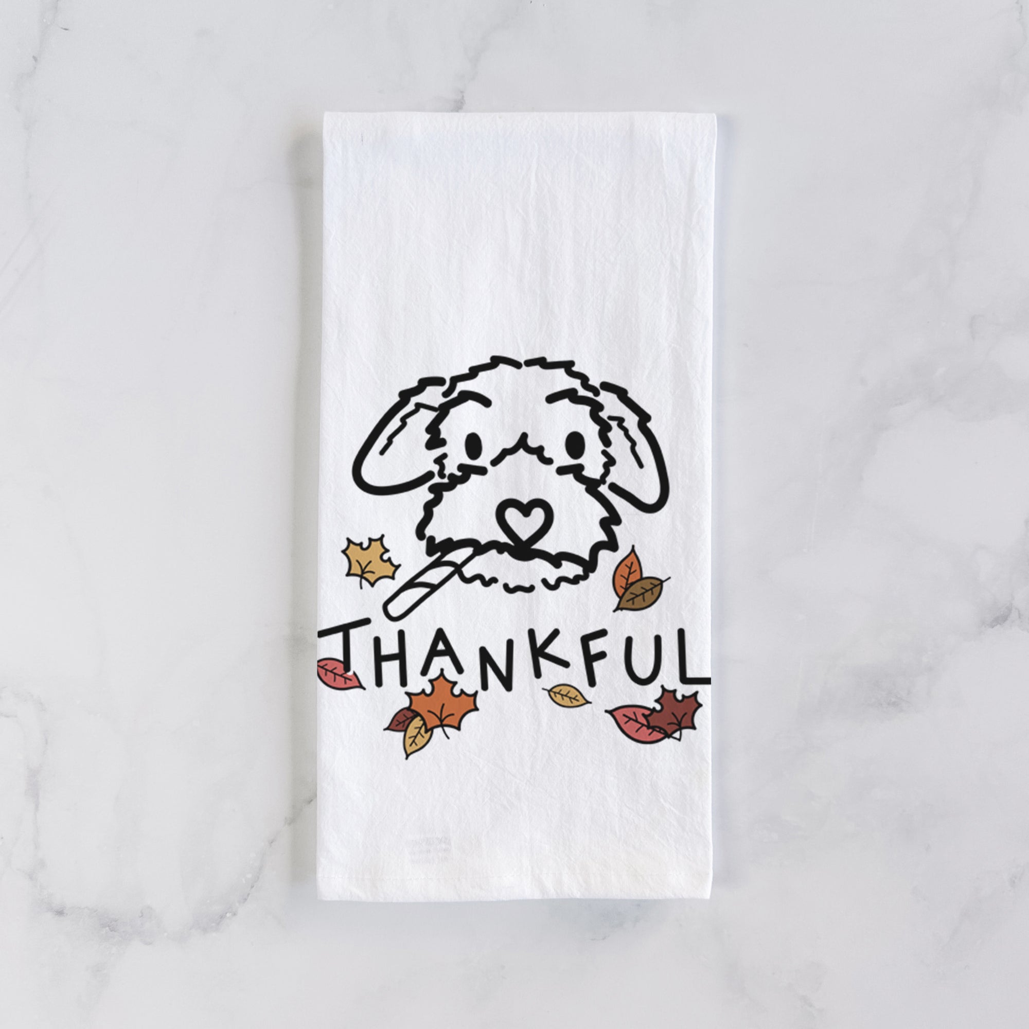 Thankful Poodle Mix - Gomer - Tea Towel