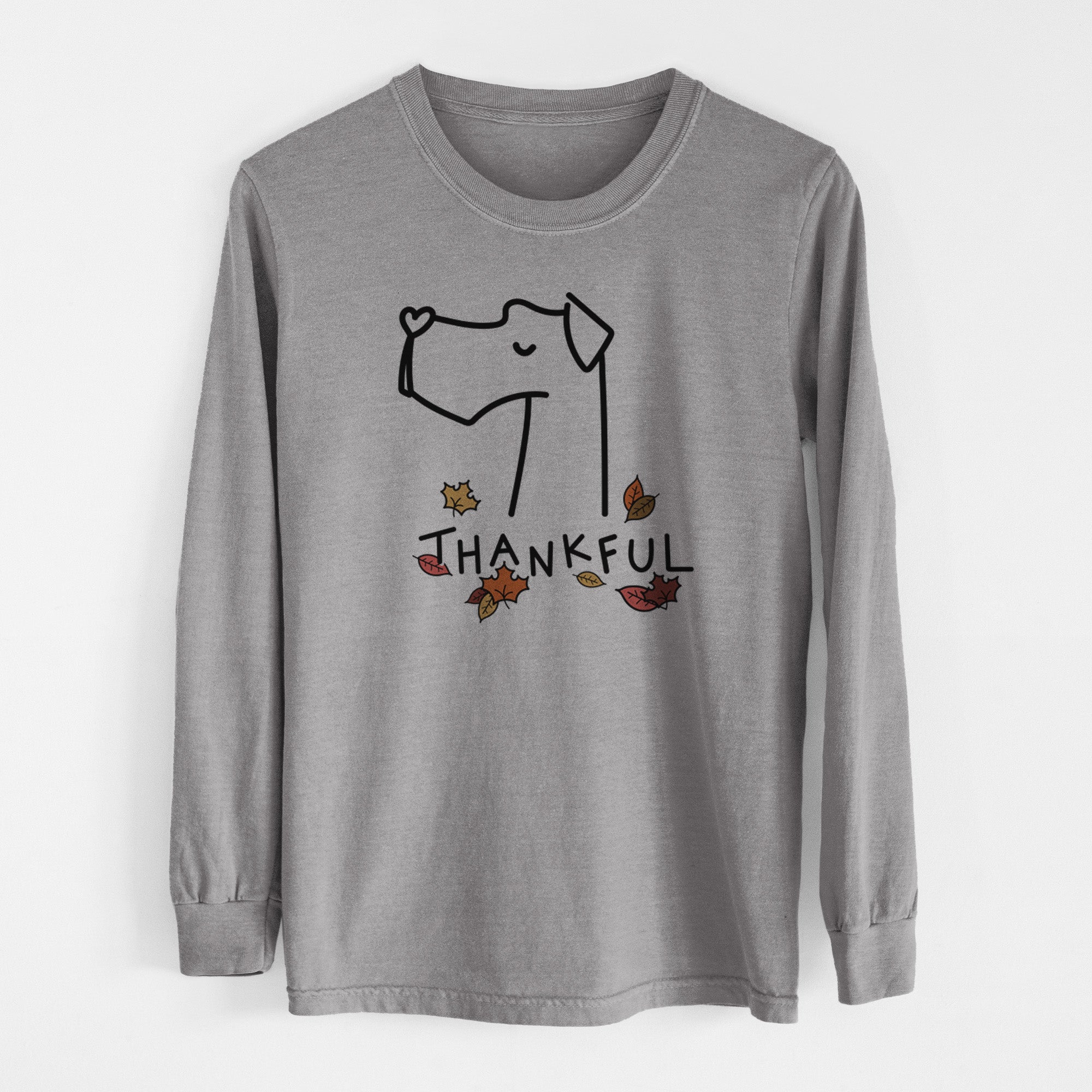 Thankful Great Dane - Men's Heavyweight 100% Cotton Long Sleeve