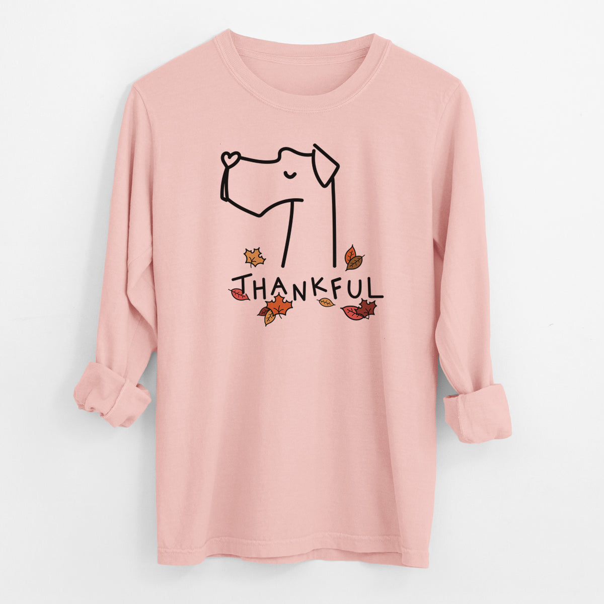 Thankful Great Dane - Men's Heavyweight 100% Cotton Long Sleeve