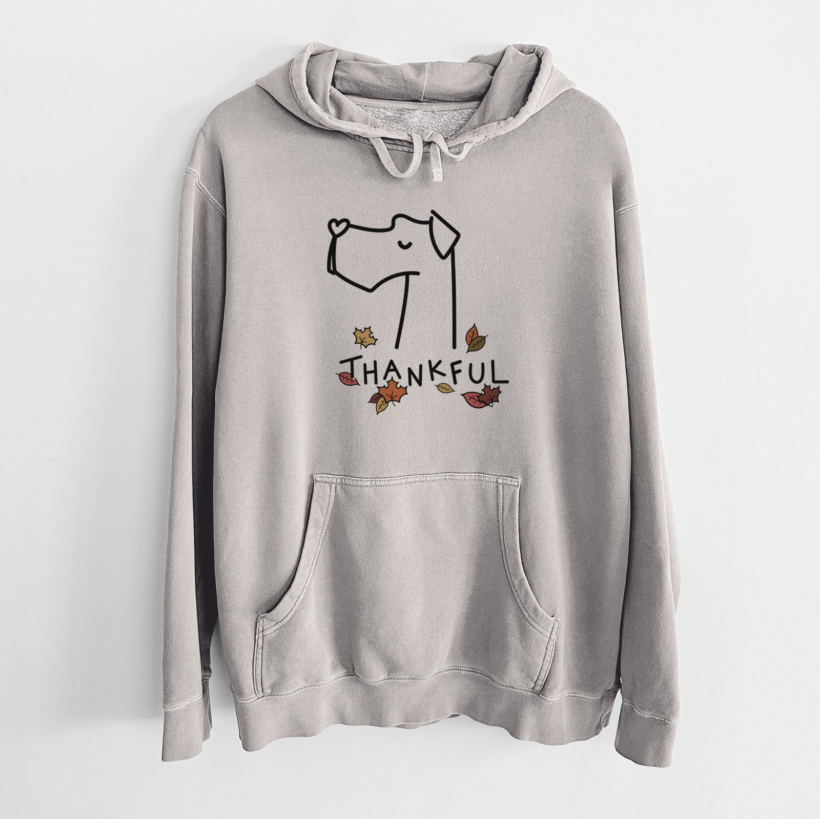 Thankful Great Dane - Unisex Pigment Dyed Hoodie