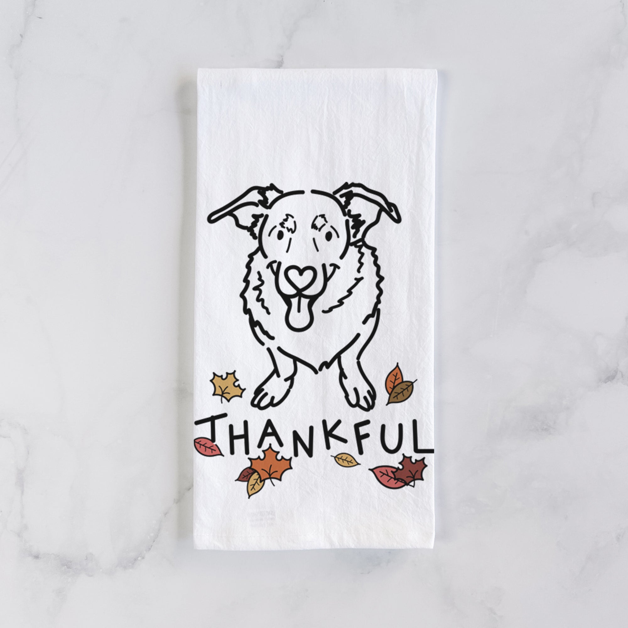 Thankful Basset Hound German Shepherd Mix - Gretchen - Tea Towel