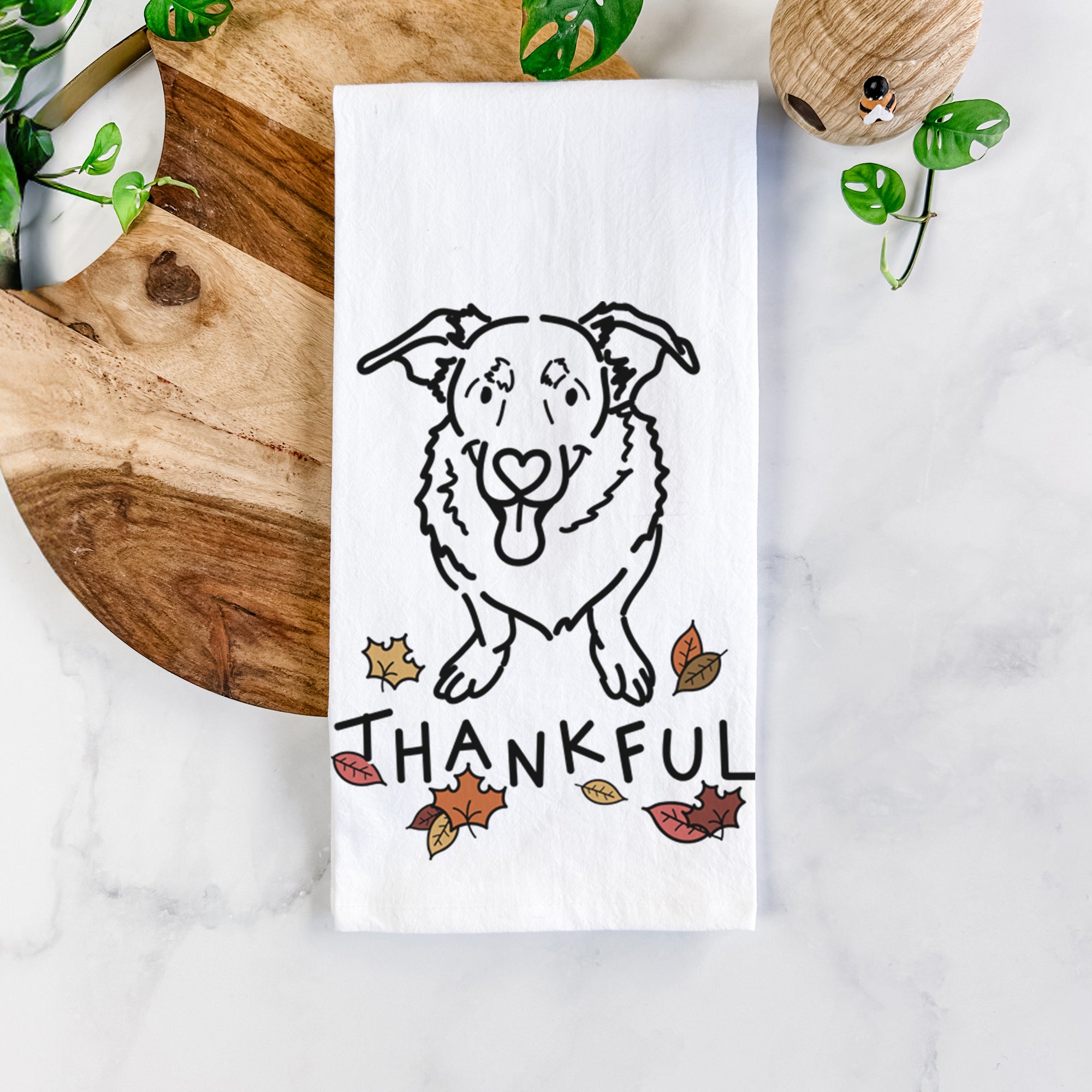 Thankful Basset Hound German Shepherd Mix - Gretchen - Tea Towel