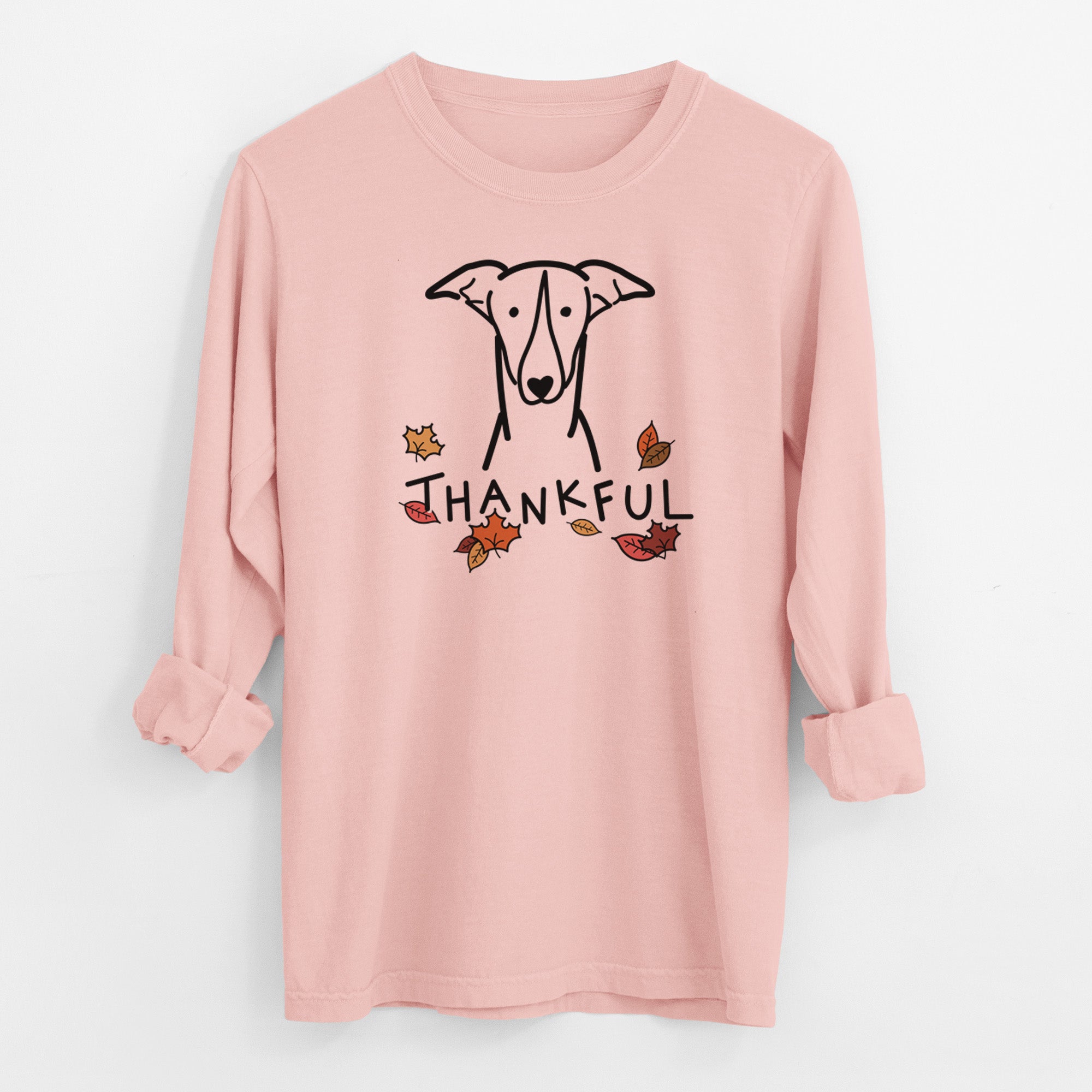 Thankful Greyhound - Men's Heavyweight 100% Cotton Long Sleeve