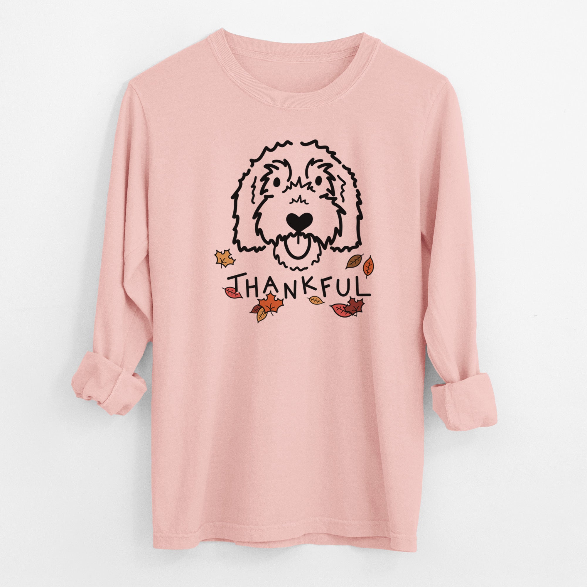 Thankful Goldendoodle - Gus - Men's Heavyweight 100% Cotton Long Sleeve