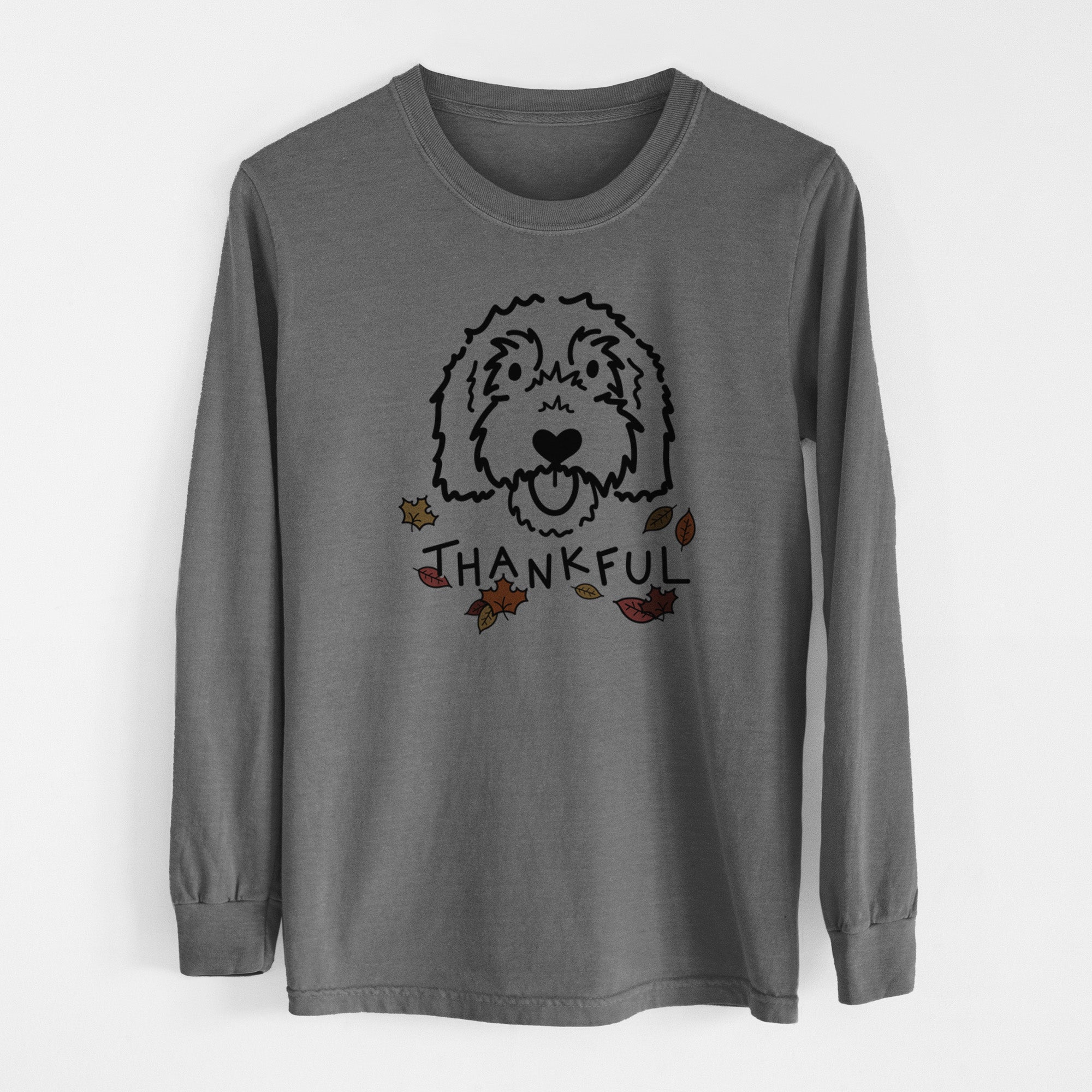 Thankful Goldendoodle - Gus - Men's Heavyweight 100% Cotton Long Sleeve