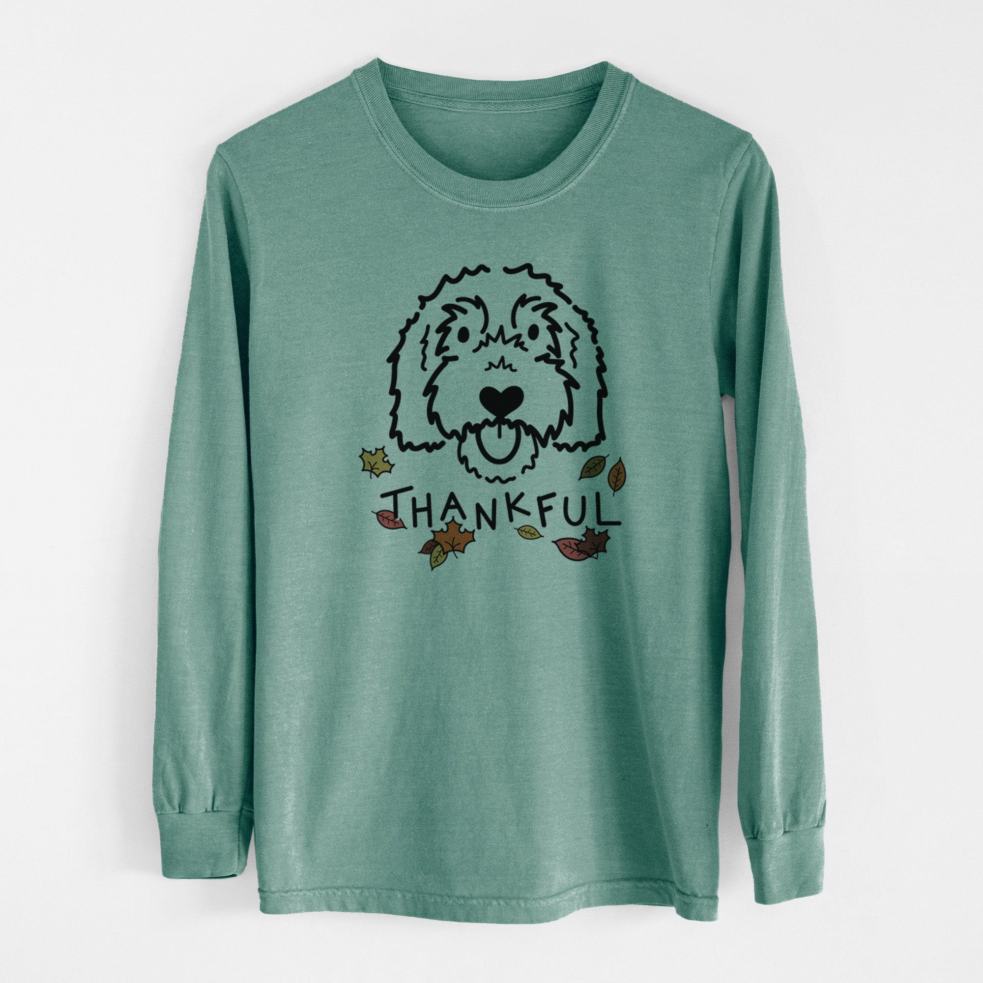 Thankful Goldendoodle - Gus - Men's Heavyweight 100% Cotton Long Sleeve