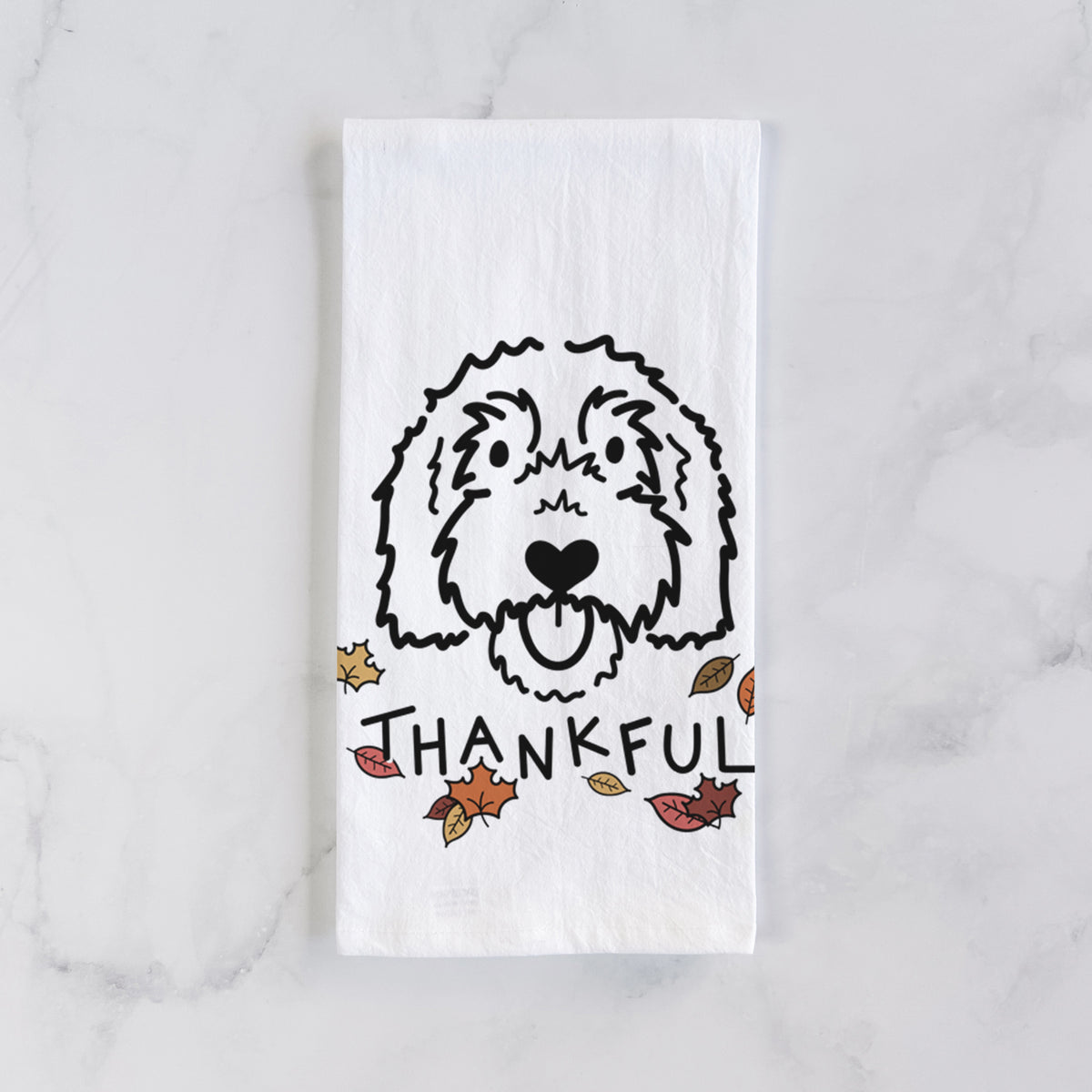 Thankful Goldendoodle - Gus - Tea Towel