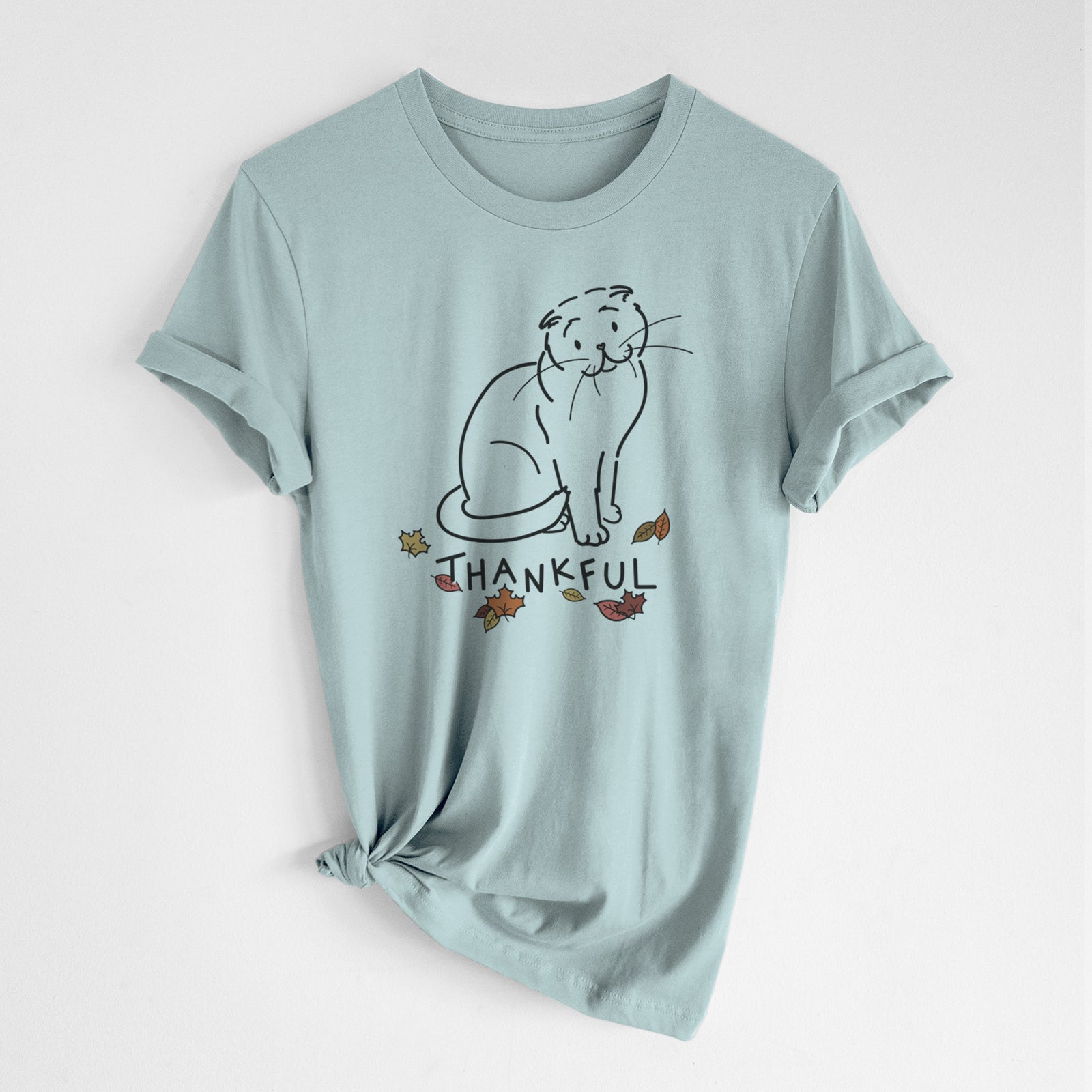 Thankful Scottish Fold Cat - Hank - Unisex Crewneck