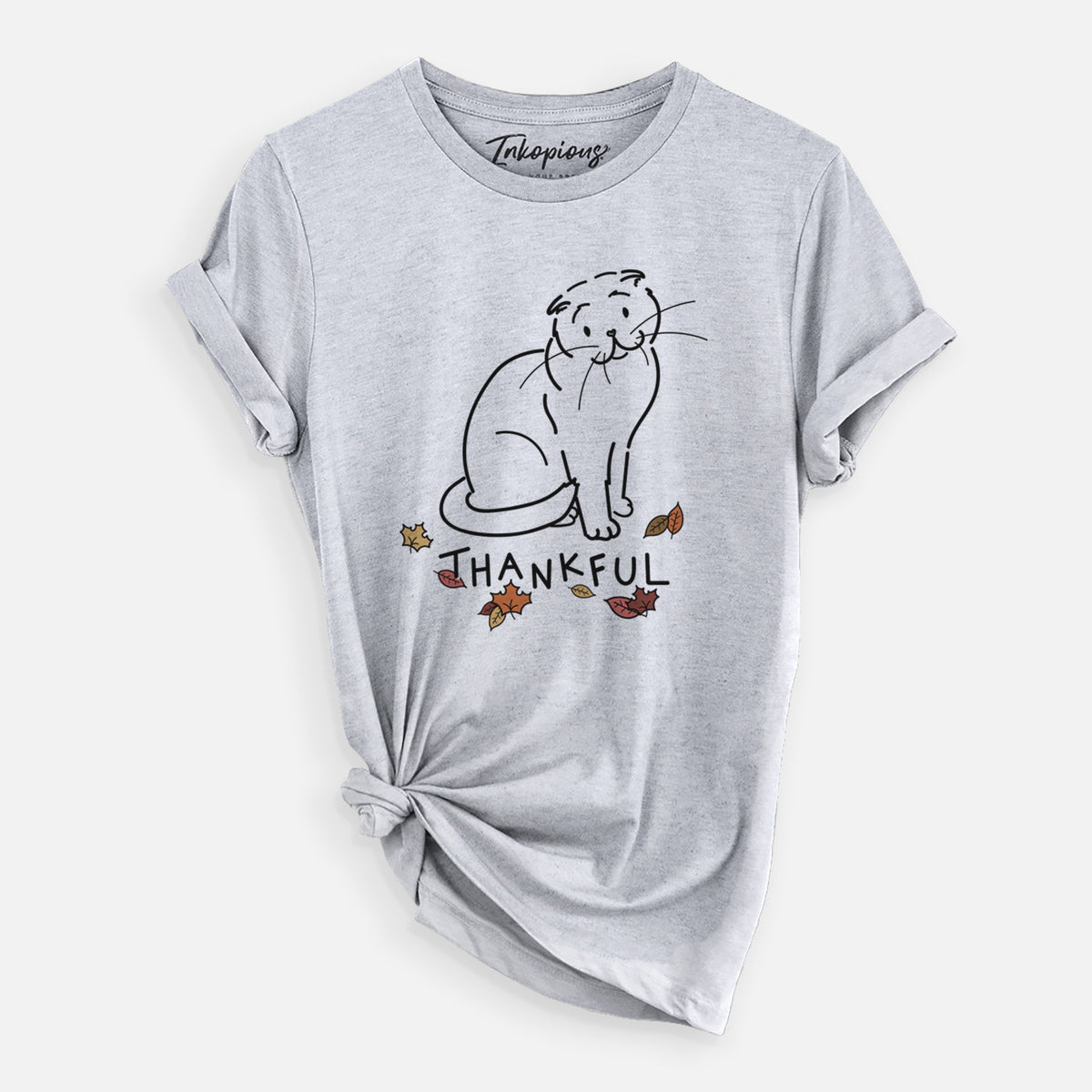 Thankful Scottish Fold Cat - Hank - Unisex Crewneck