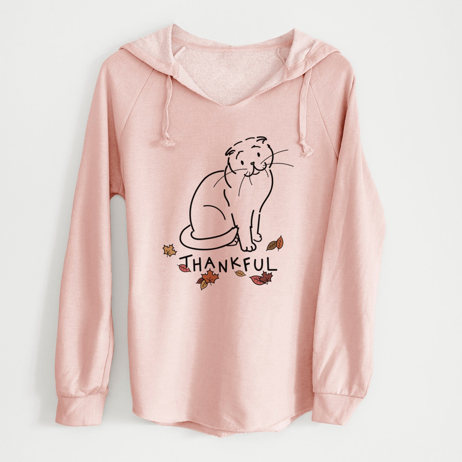 Thankful Scottish Fold Cat - Hank - Cali Wave Hooded Sweatshirt