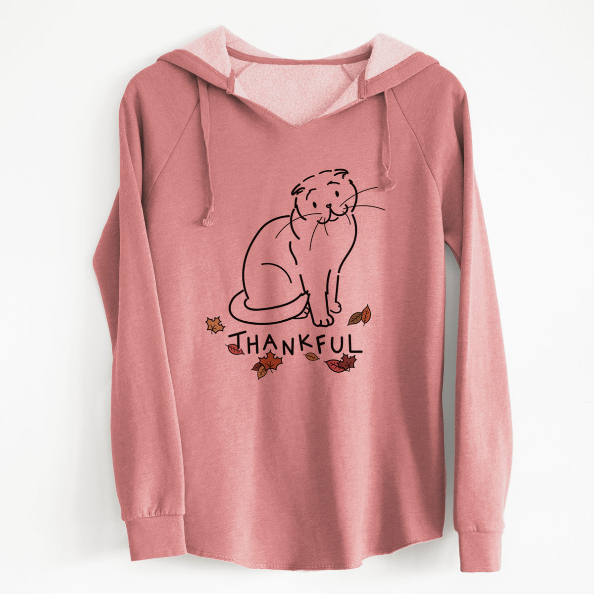 Thankful Scottish Fold Cat - Hank - Cali Wave Hooded Sweatshirt
