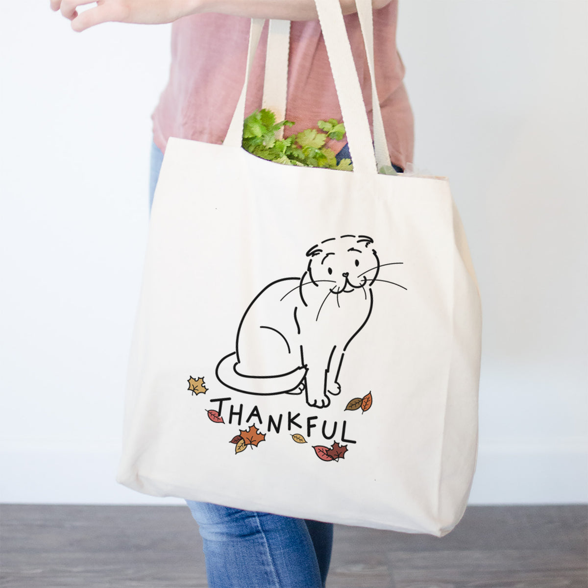 Thankful Scottish Fold Cat - Hank - Tote Bag