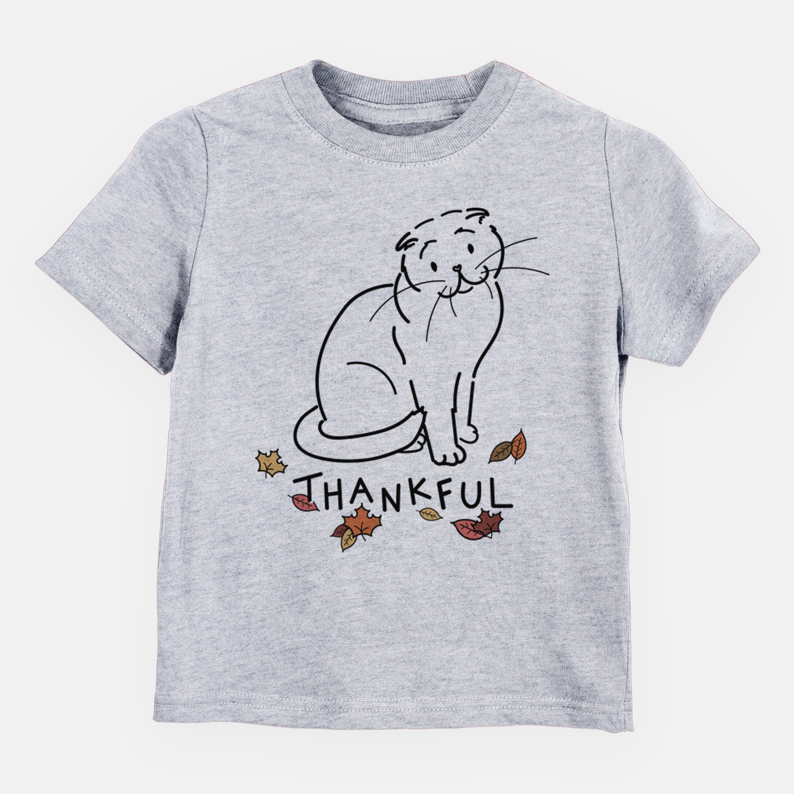 Thankful Scottish Fold Cat - Hank - Kids/Youth/Toddler Shirt