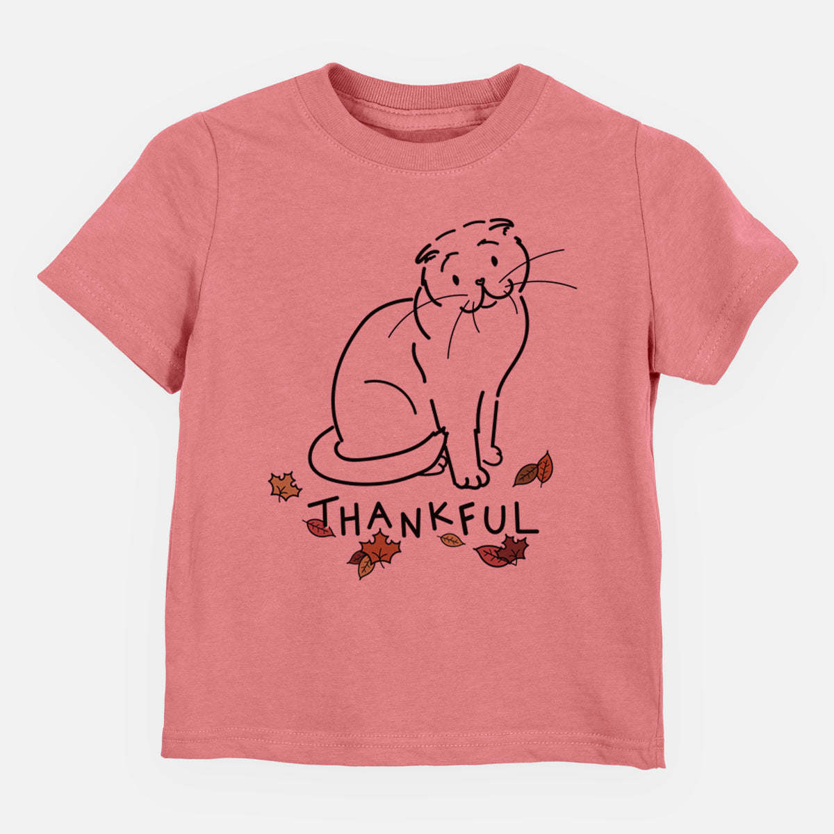 Thankful Scottish Fold Cat - Hank - Kids/Youth/Toddler Shirt