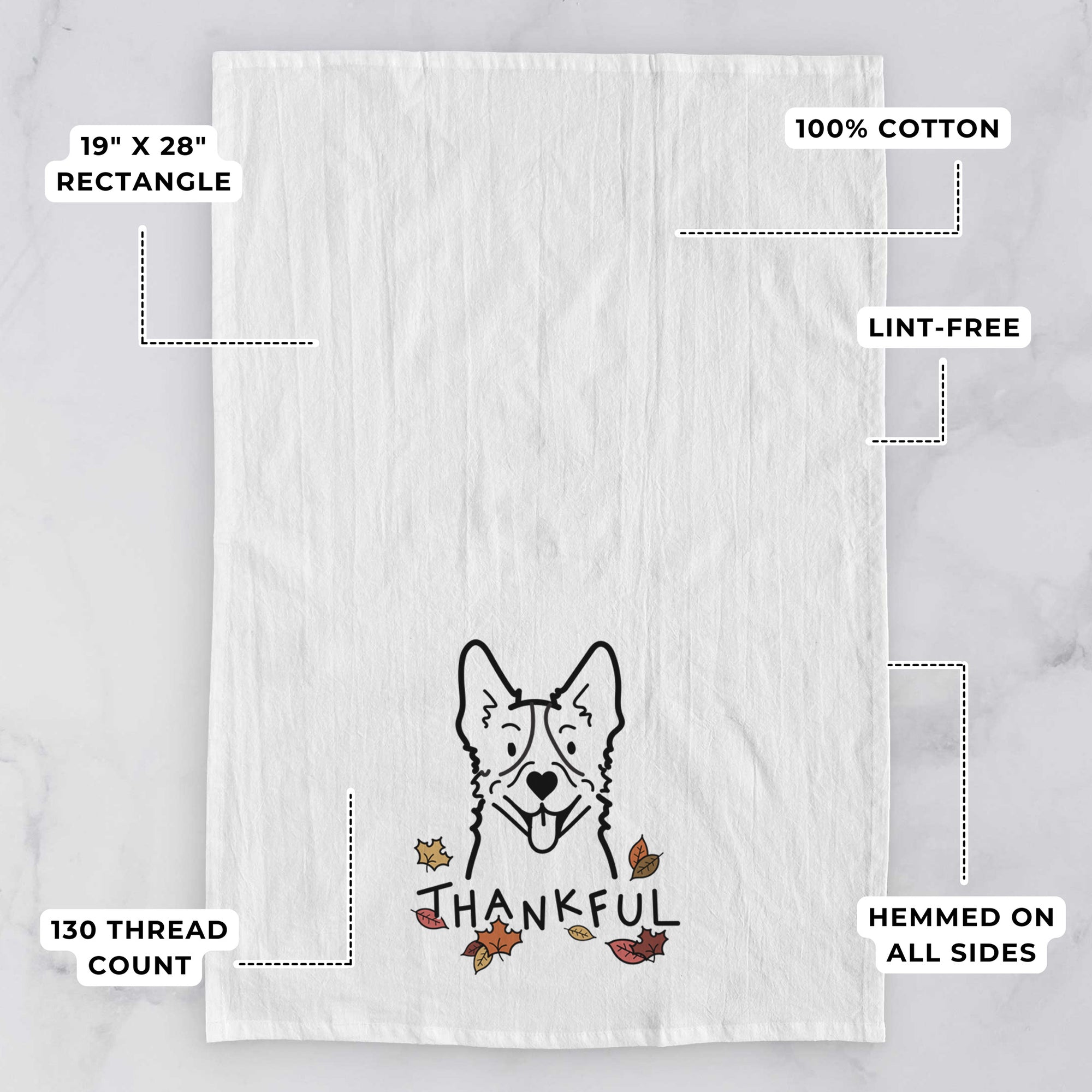 Thankful Heeler - Tea Towel