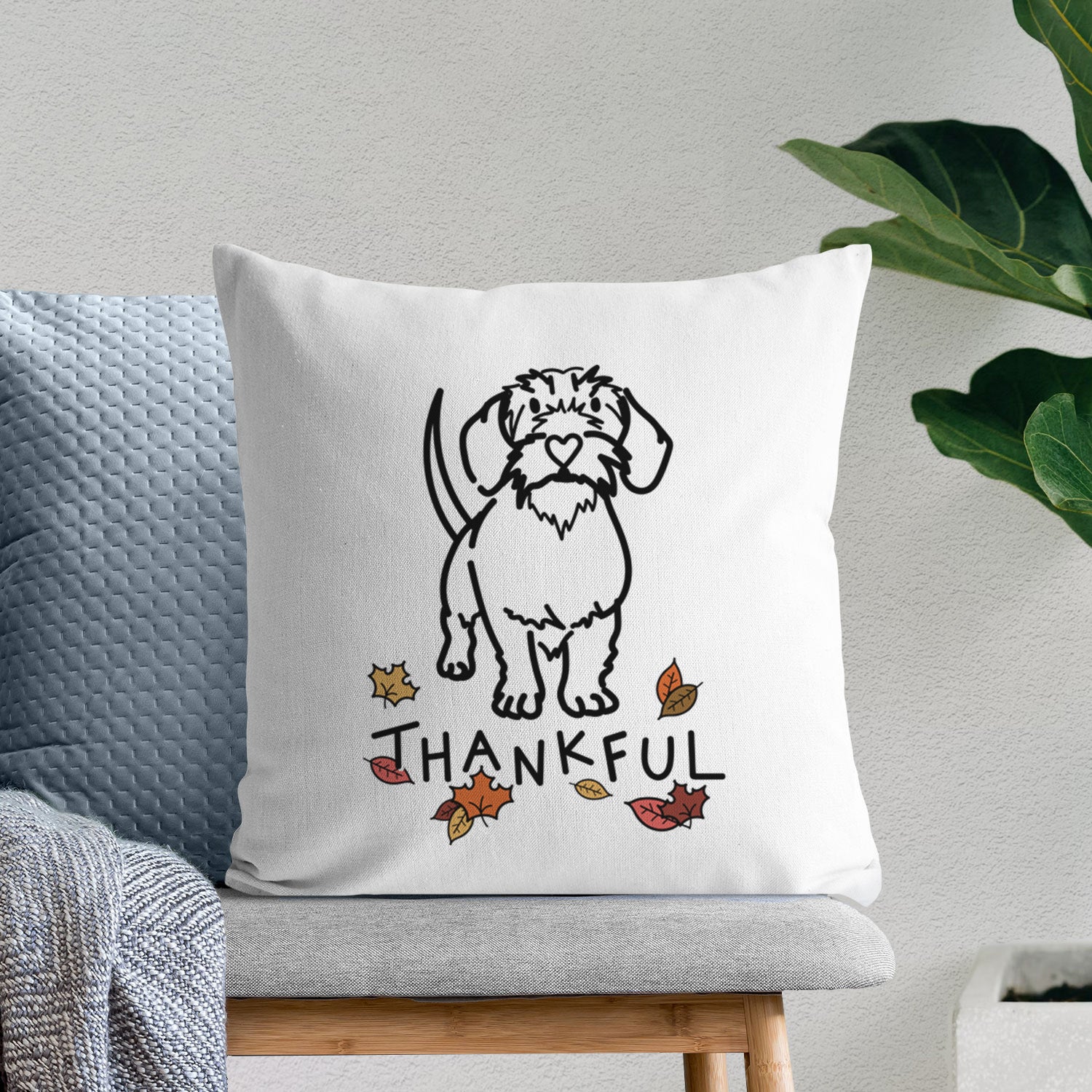 Love Always Wire Dachshund - Henry -  Throw Pillow Cover