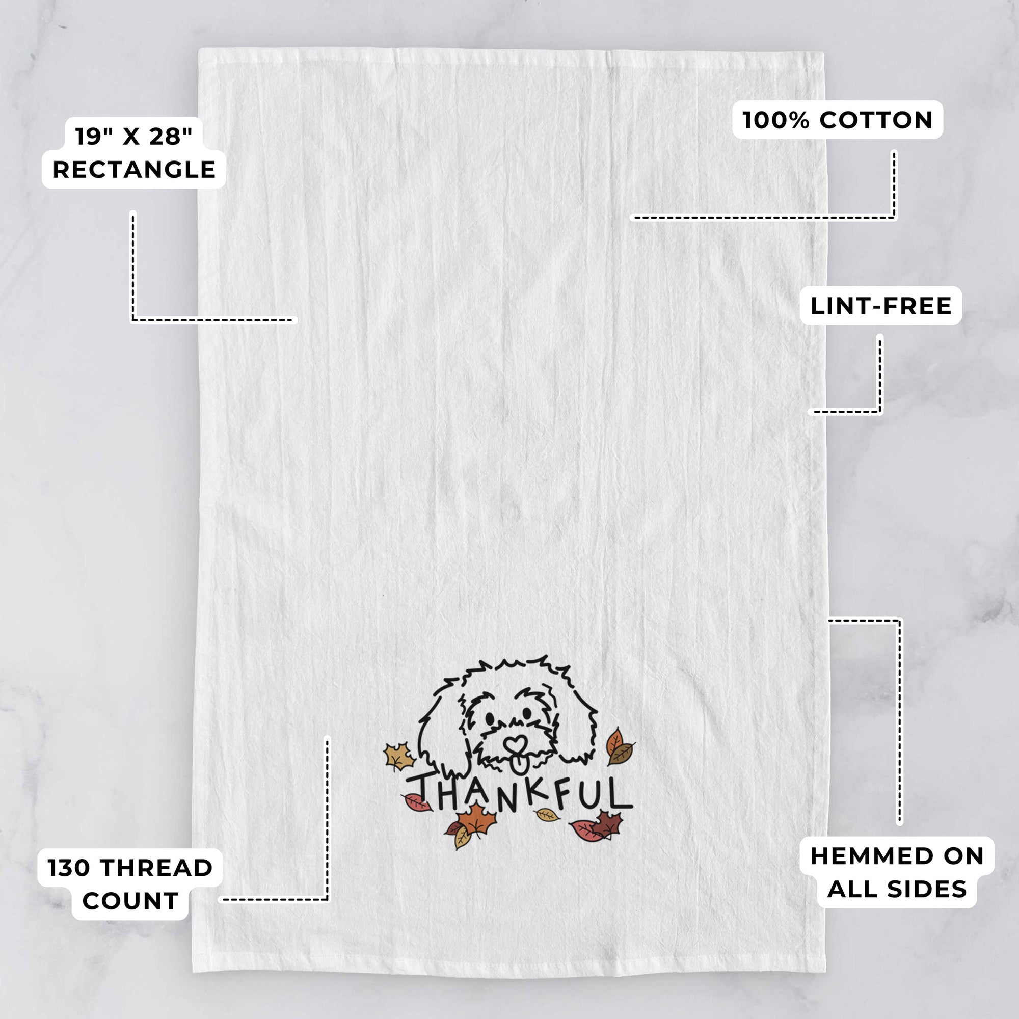 Thankful Maltipoo - Holly - Tea Towel