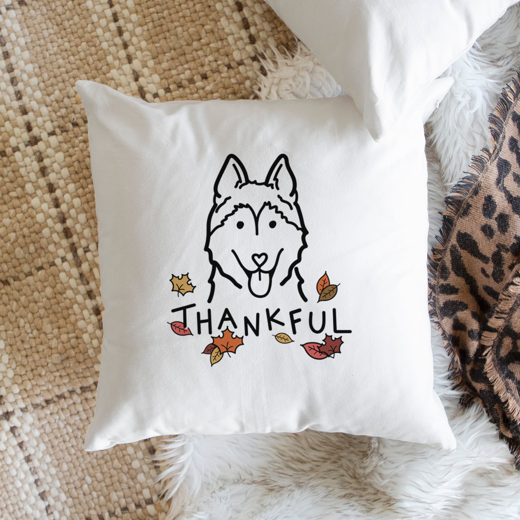 Love Always Siberian Husky - Throw Pillow Cover