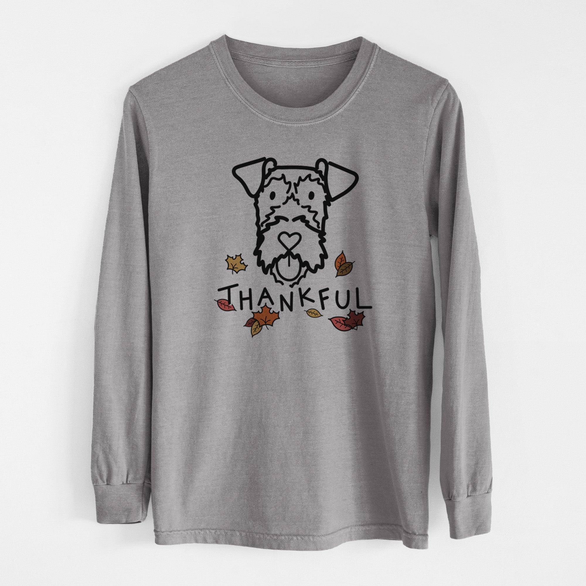 Thankful Irish Terrier - Men's Heavyweight 100% Cotton Long Sleeve