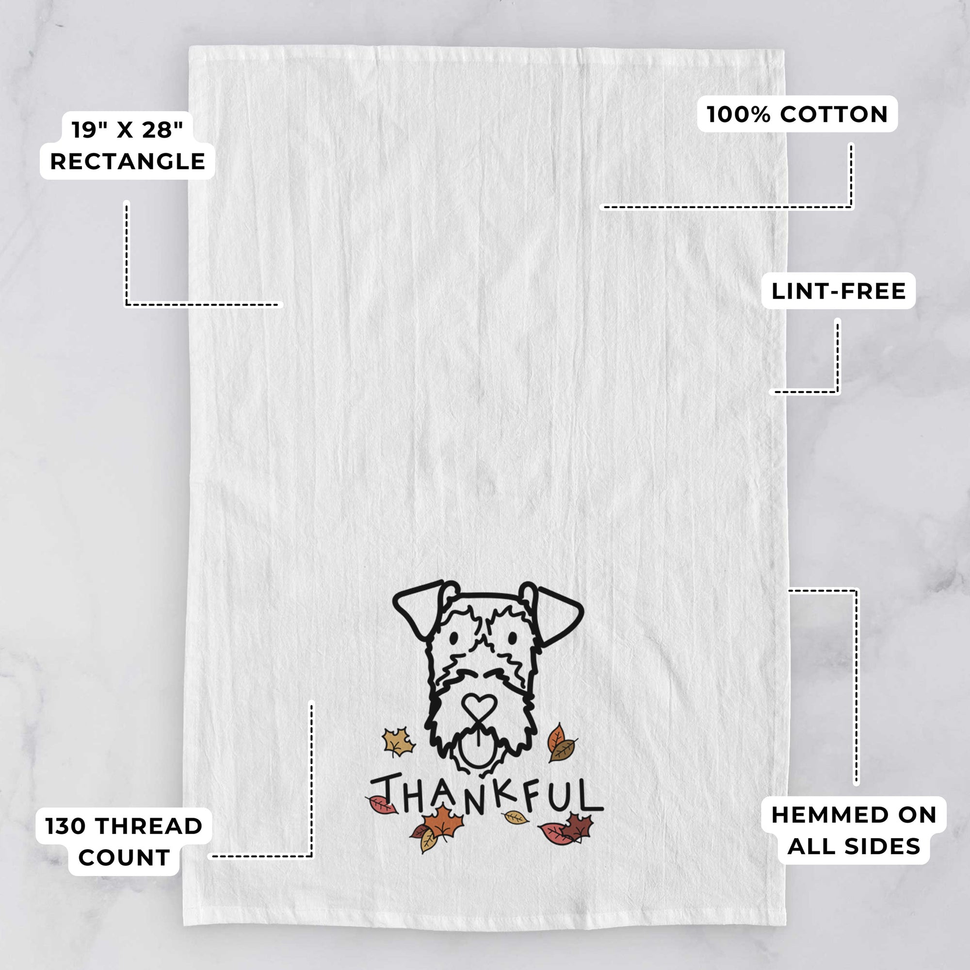 Thankful Irish Terrier - Tea Towel