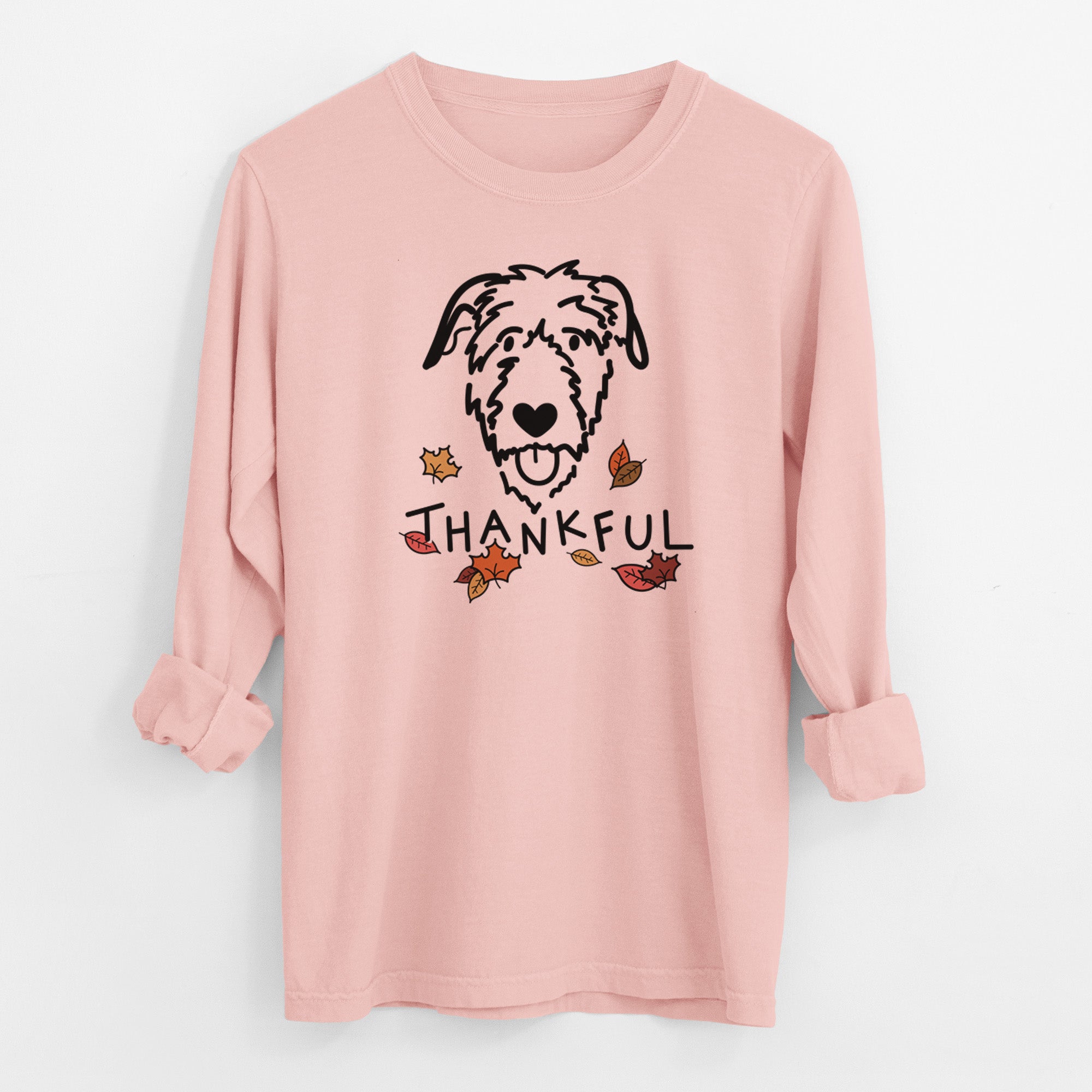 Thankful Irish Wolfhound - Men's Heavyweight 100% Cotton Long Sleeve