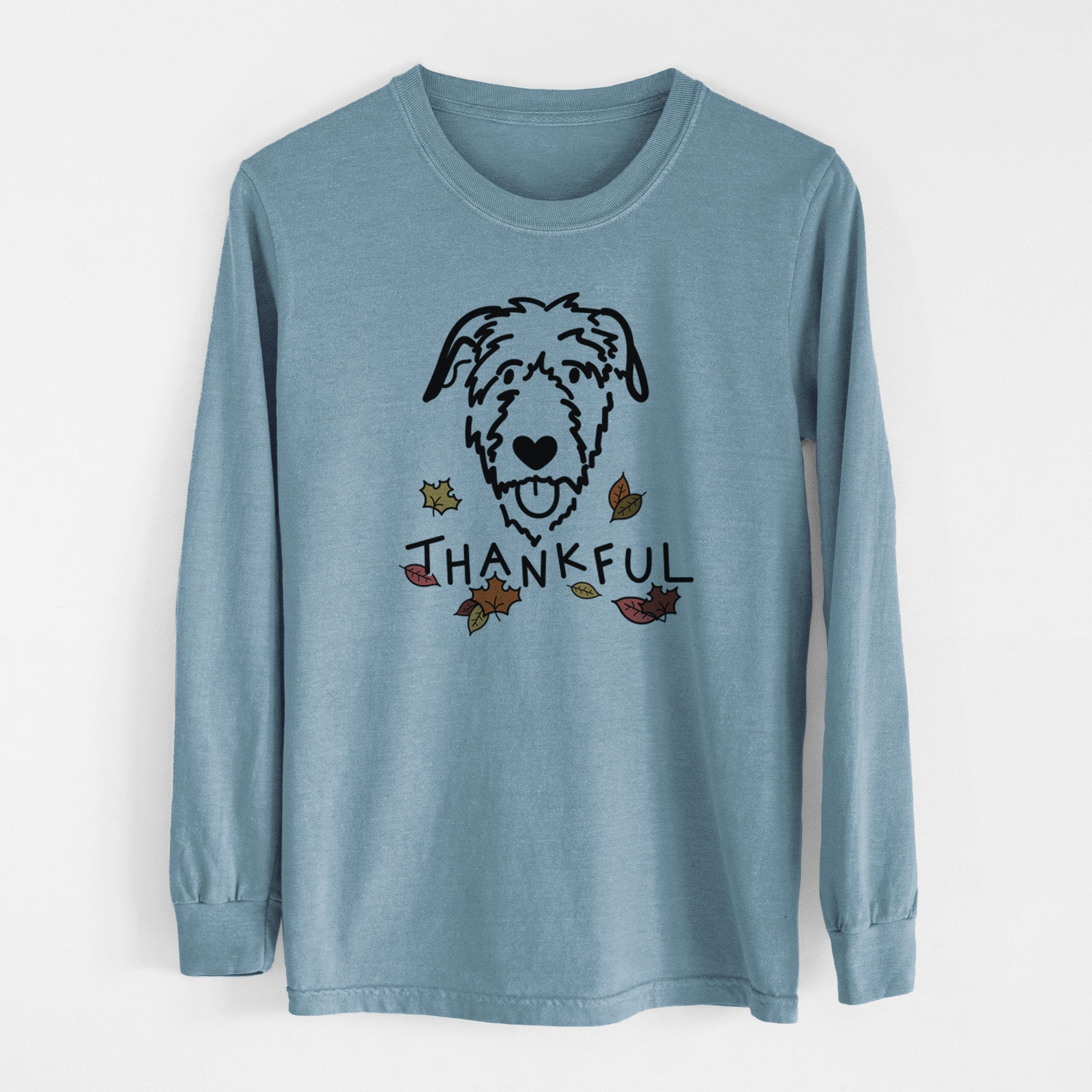 Thankful Irish Wolfhound - Men's Heavyweight 100% Cotton Long Sleeve