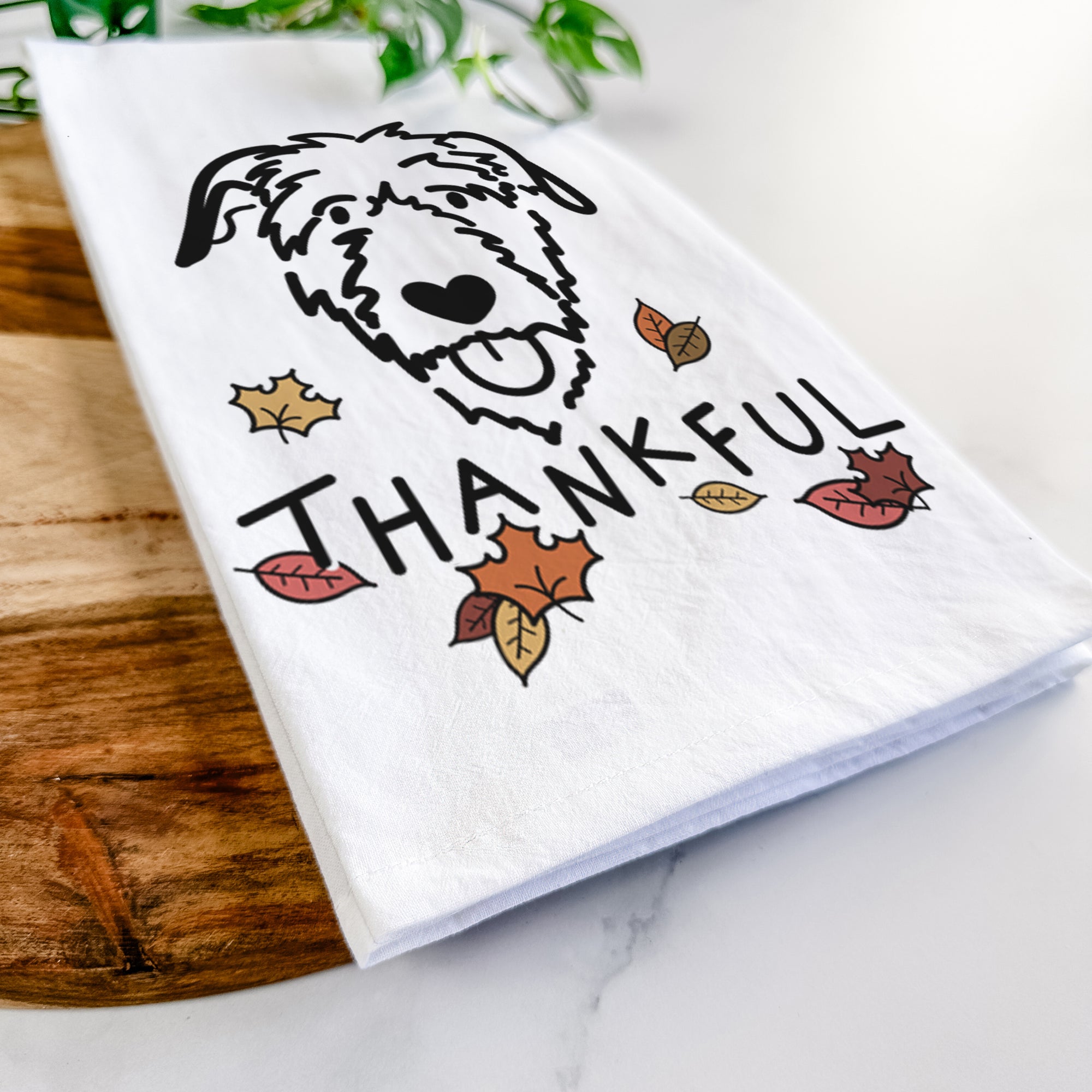 Thankful Irish Wolfhound - Tea Towel